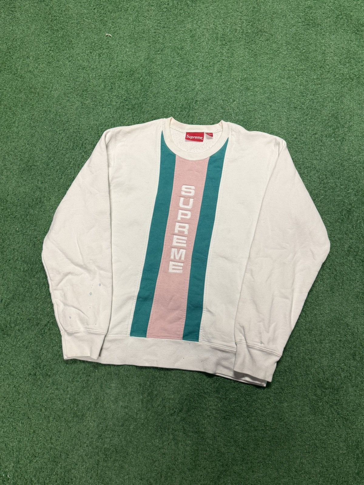 Supreme Supreme Small Vertical Logo ss20 Cream Hoodie | Grailed