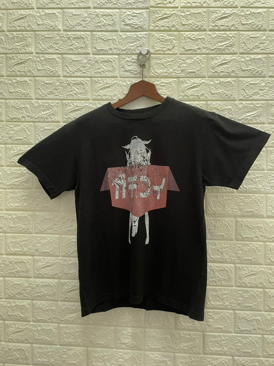 Vintage B29-03 VINTAGE ANIME LADY GIRL black shirt Size US L / EU 52-54 / 3 - 1 Thumbnail