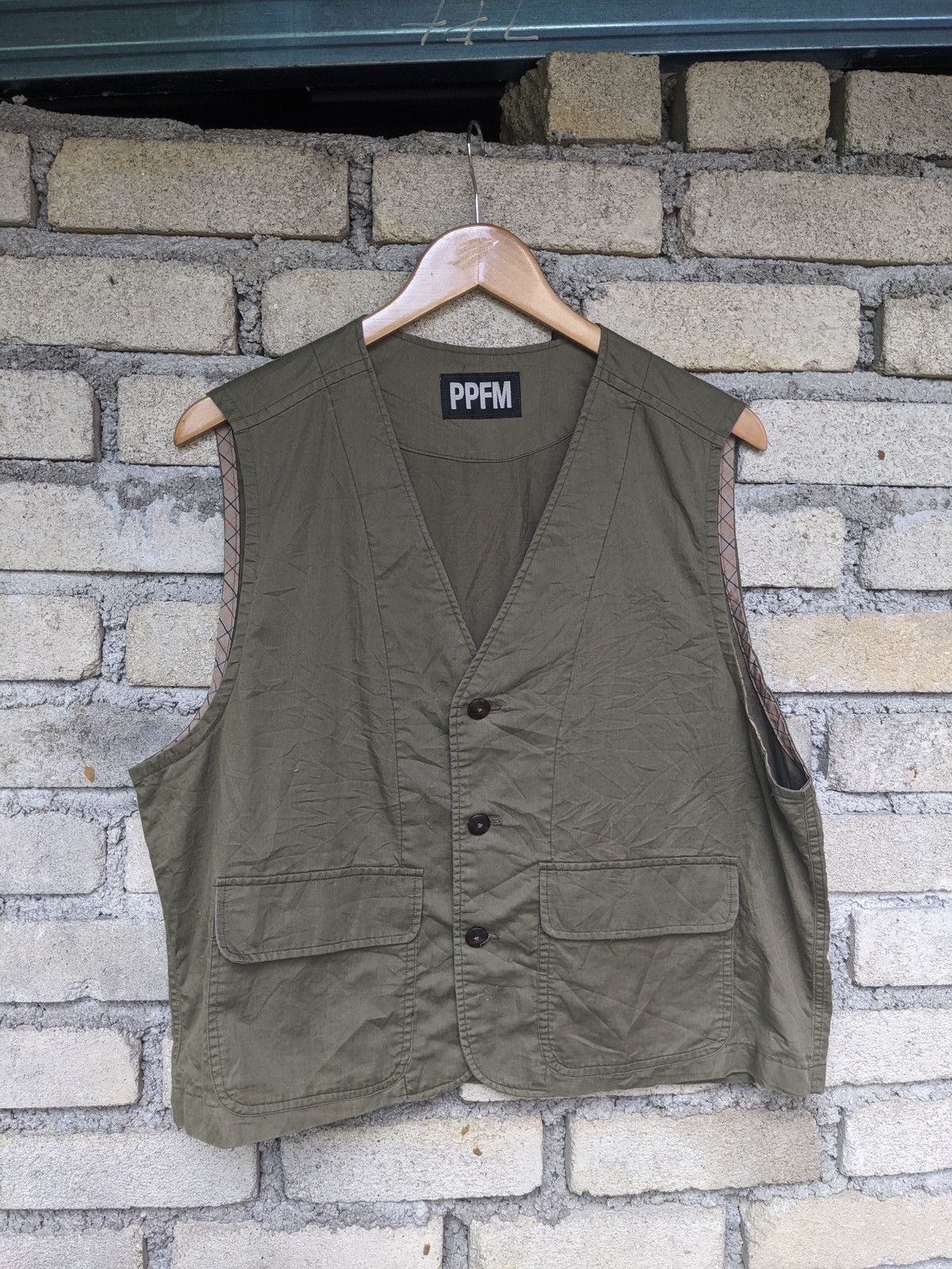 Japanese Brand PPFM VEST JACKET WITH 2 POCKET Size US L / EU 52-54 / 3 - 1 Thumbnail