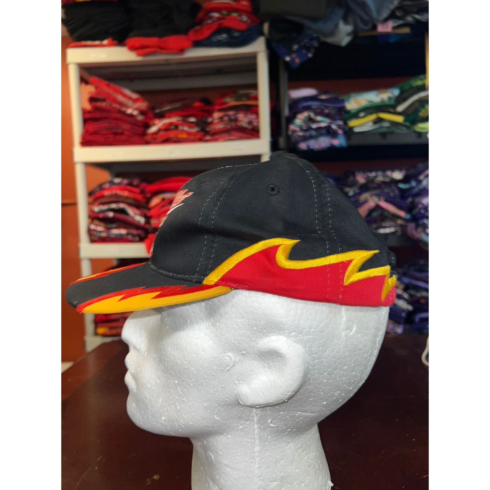 Vintage Vintage Miller Racing Hat Miller Beer Alcohol Flames Cap OS Size ONE SIZE - 4 Thumbnail