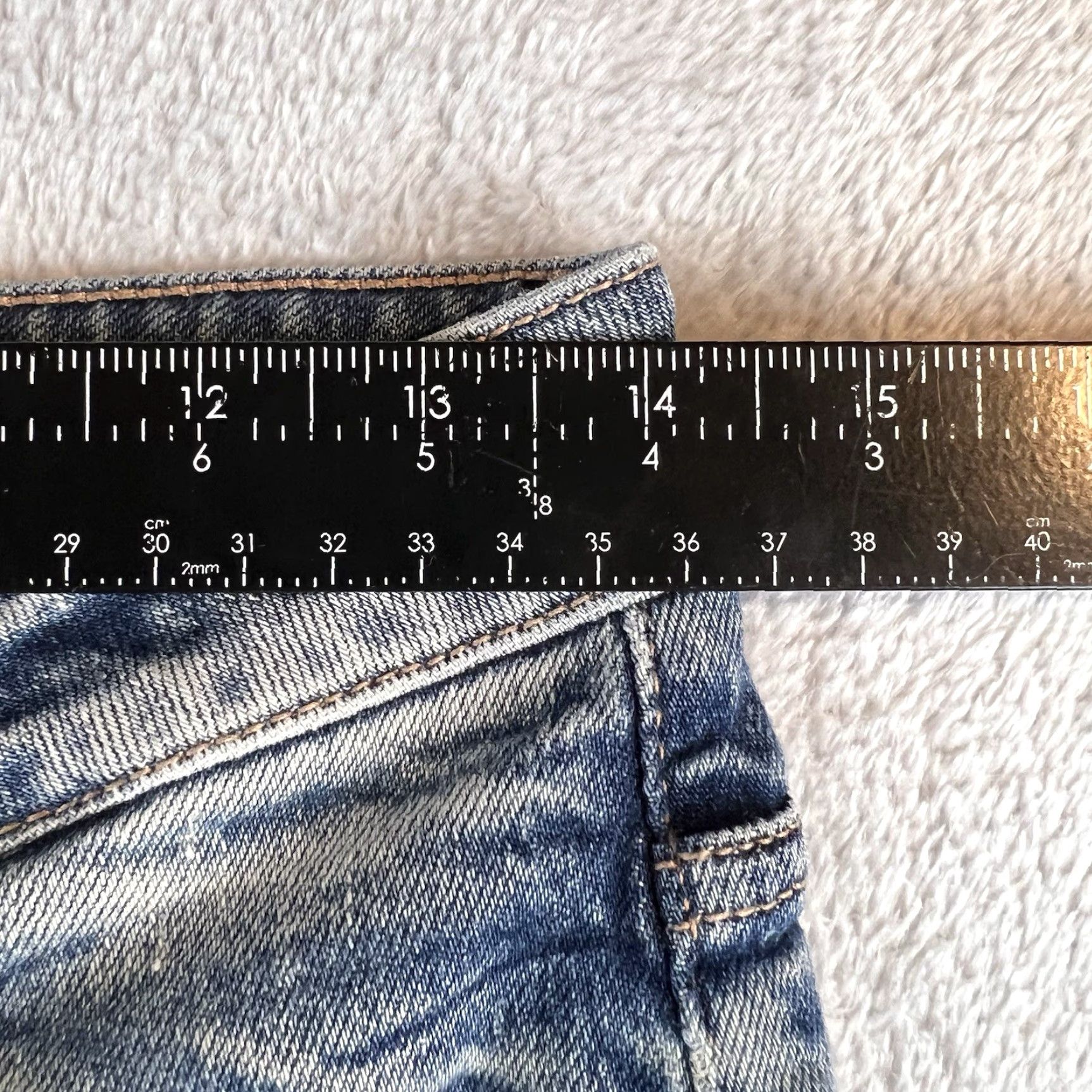 Vintage Buckle Jeans Cropped Wide Leg 90s Grunge Skater Womens 28x28 Blue Denim Cotton Polyester Spandex 5-Pocket Rise Mid Baggy Stretch Proudly Buckle Size 28" / US 6 / IT 42 - 6 Thumbnail