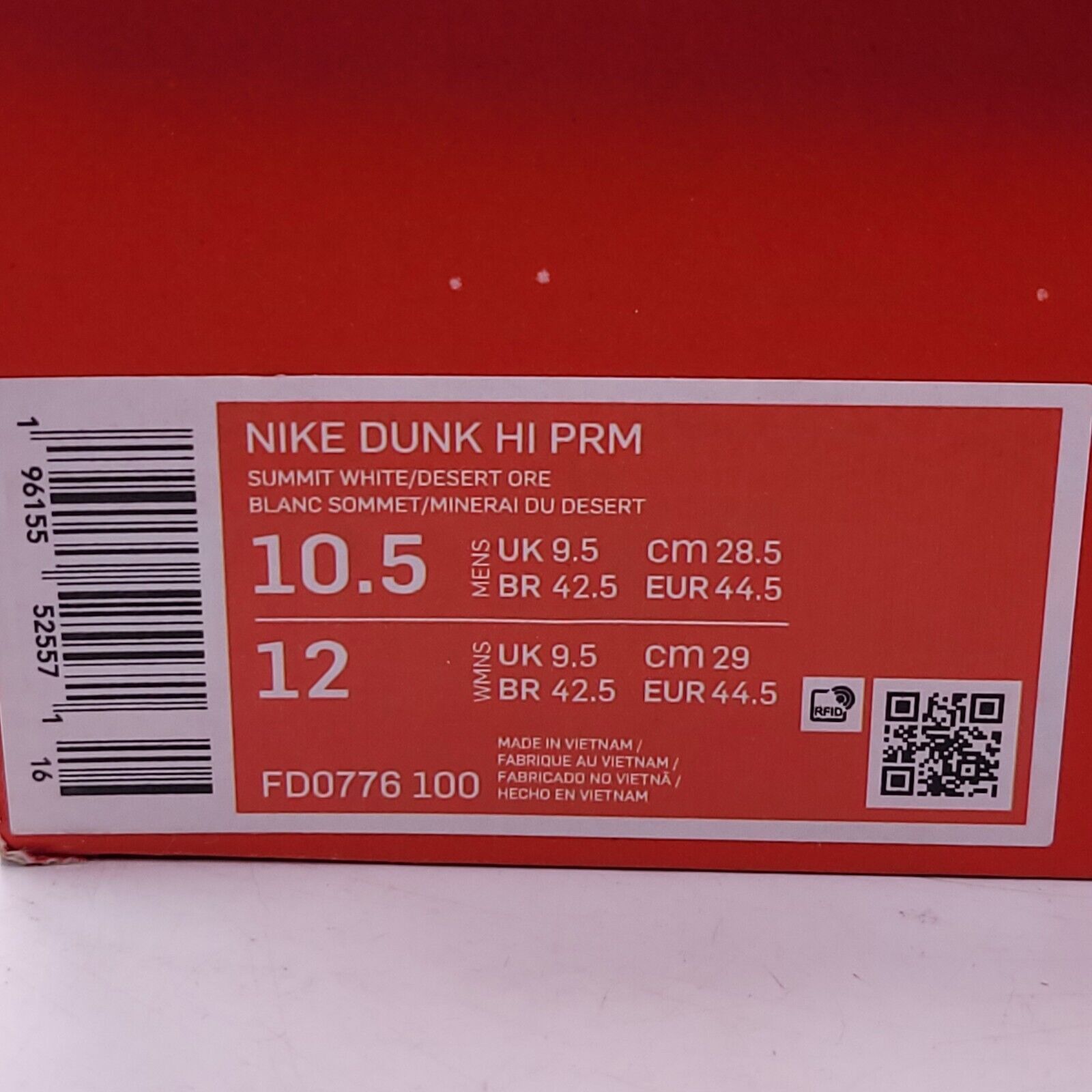 Nike Nike Dunk Hi Shoe Men Size 10.5 FD0776-100 Gold Mountian Size US 10.5 / EU 43-44 - 9 Thumbnail