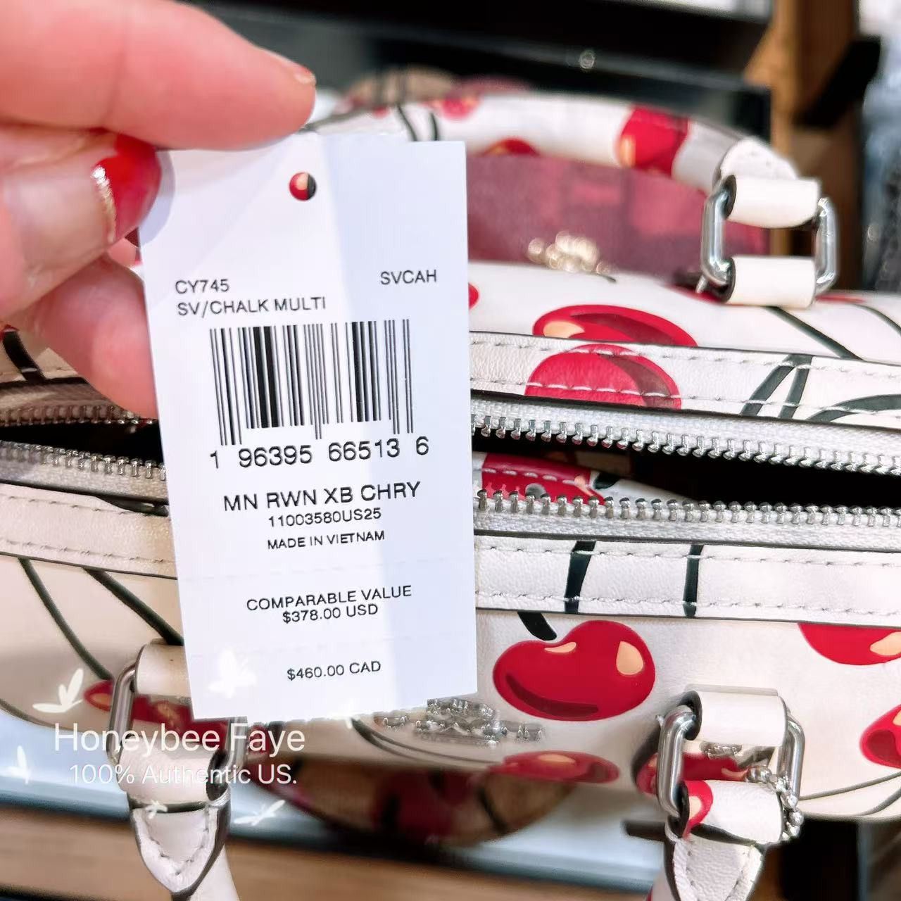 Coach Mini Rowan Crossbody Bag With Cherry Print CY745 Size ONE SIZE - 7 Thumbnail