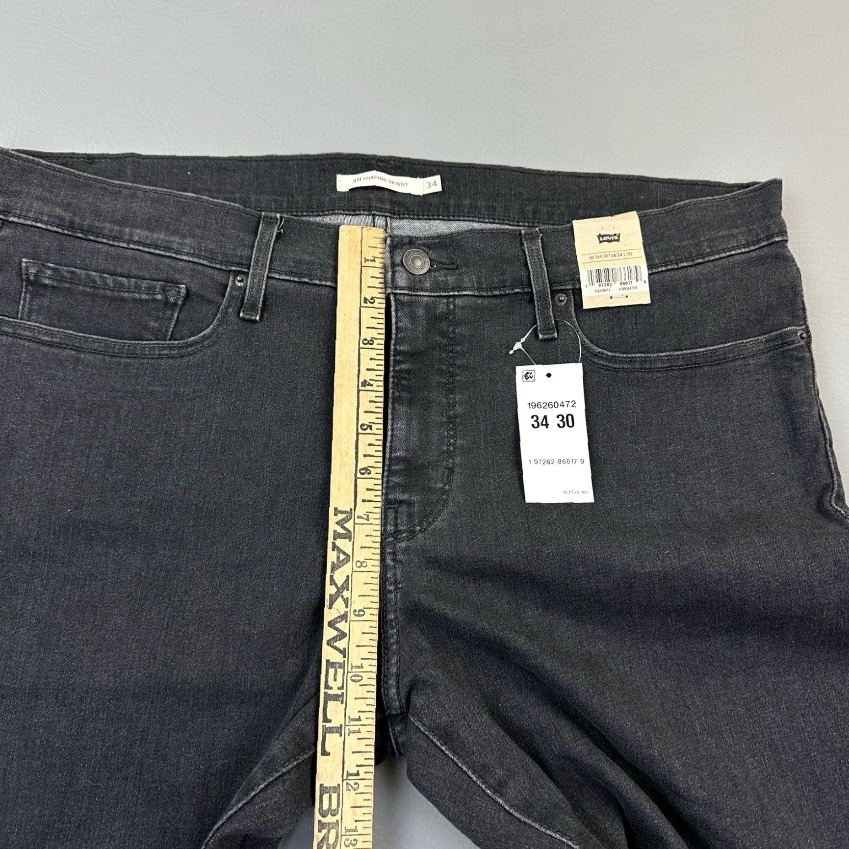 Levi's Levi's 311 Jeans Women’s 34 38x30 Black Denim Shaping Skinny Mid Rise Stretch Jeans Size 24" / US 00 / IT 34 - 5 Thumbnail