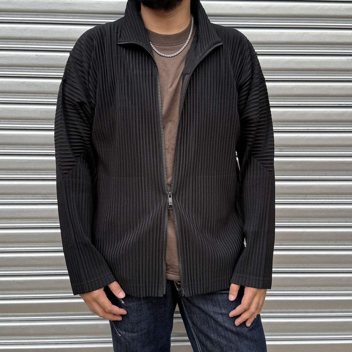 Homme Plisse Issey Miyake Double-zip Jacket Black