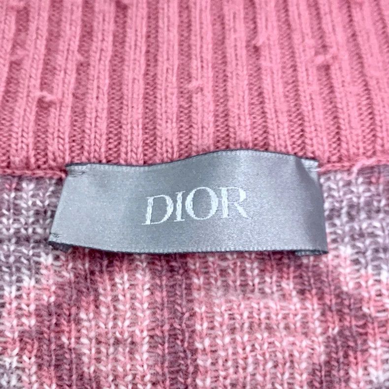 Dior Dior 22 pink diamond pattern full-print V-neck wool sweater Size US S / EU 44-46 / 1 - 5 Thumbnail