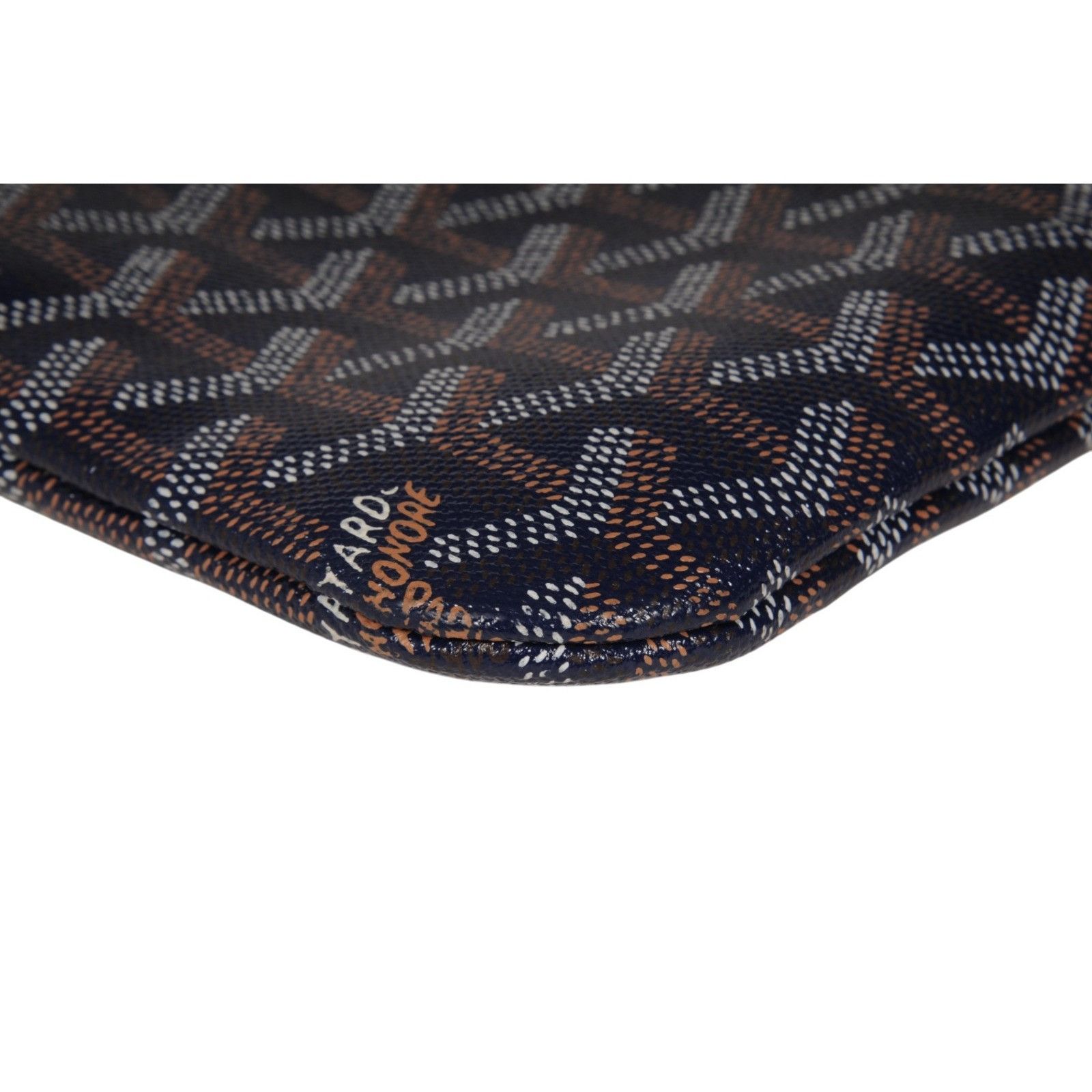 Goyard Mini Poitier Tote Navy Bag Blue Goyardine Reversible Size ONE SIZE - 7 Thumbnail