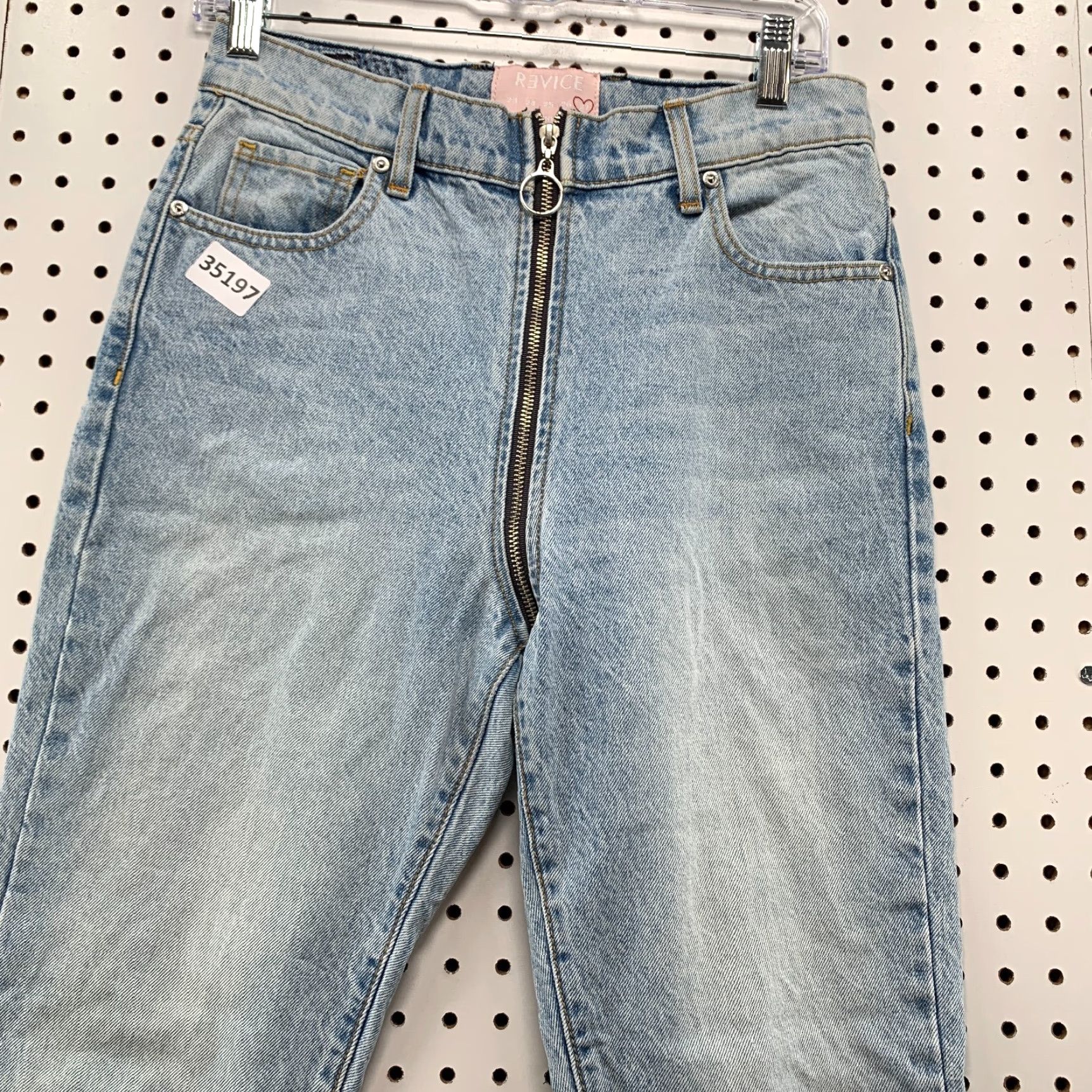 Vintage Revice Blue Denim Jeans Womens Size 27 Zipper Front To Back Light Wash Fit 28x27 Size 27" / US 4 / IT 40 - 6 Thumbnail