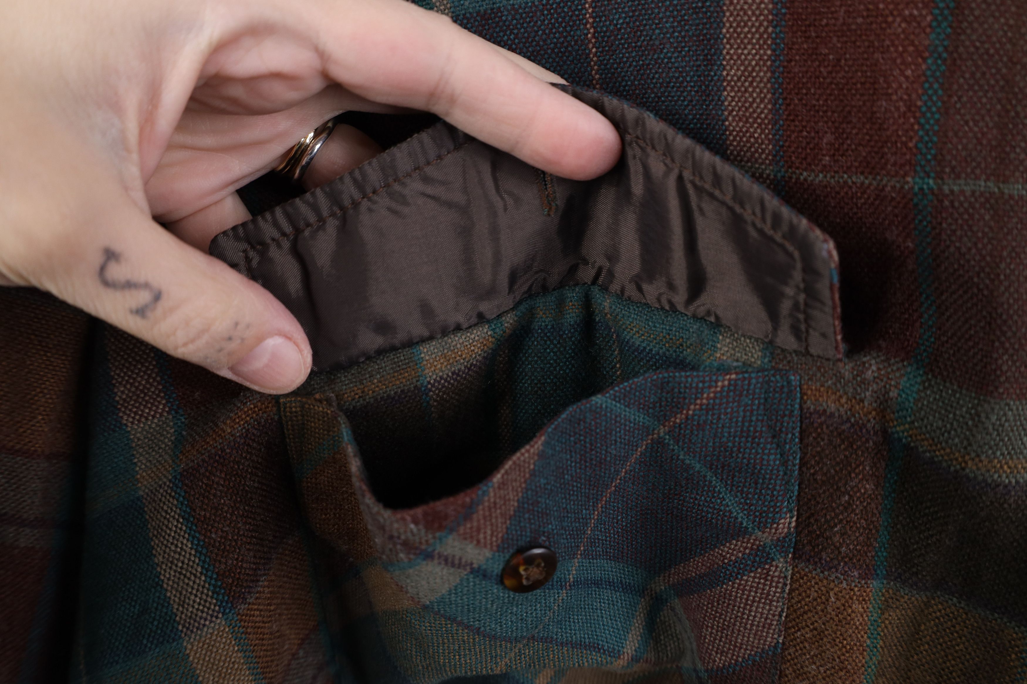 Vintage Vintage 90s Streetwear Tone Knit Collared Button Shirt Plaid Size US XXL / EU 58 / 5 - 5 Thumbnail