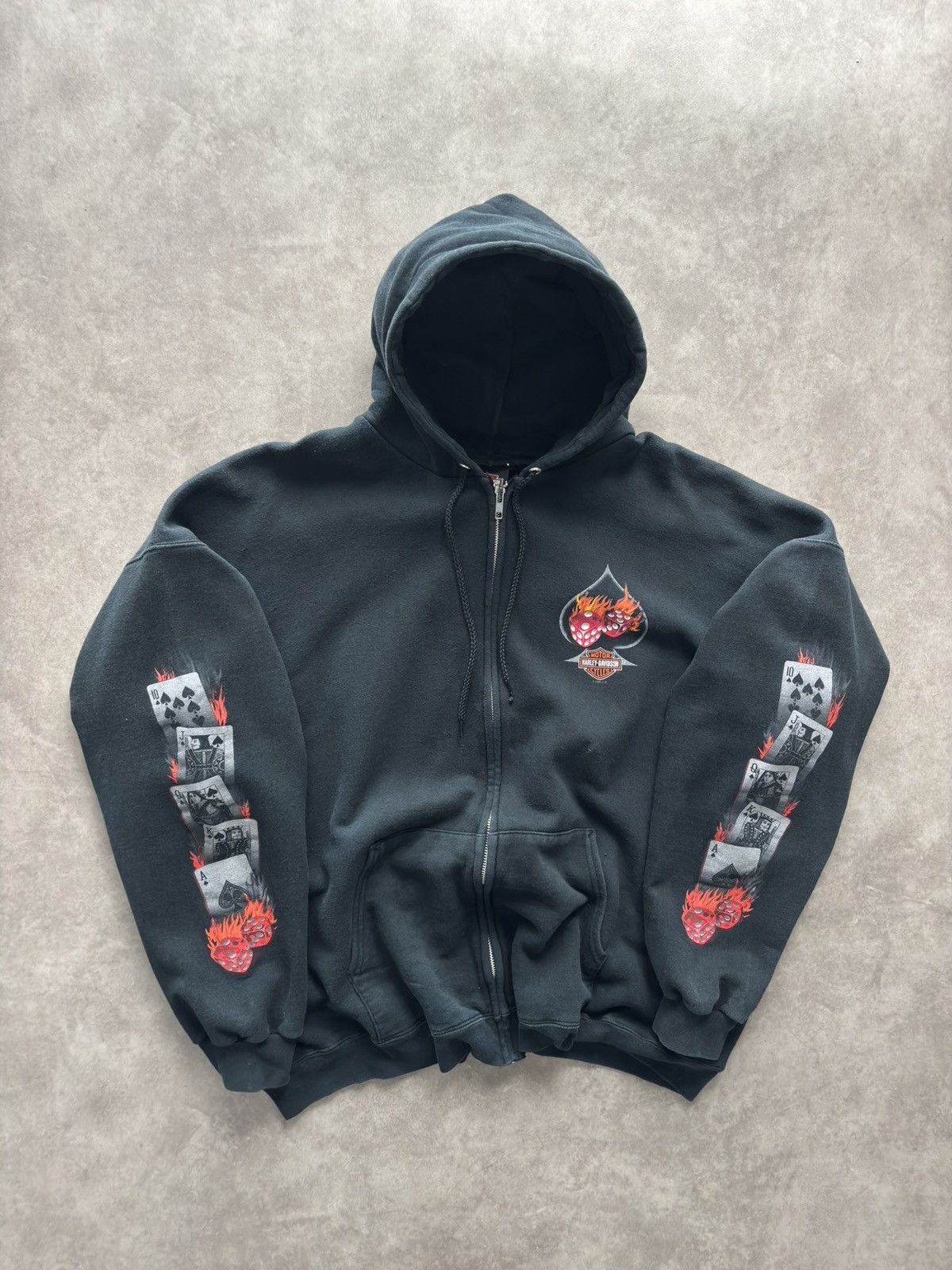 Harley Davidson Harley Davidson Vintage Zip Hoodie Size US XL / EU 56 / 4 - 1 Thumbnail