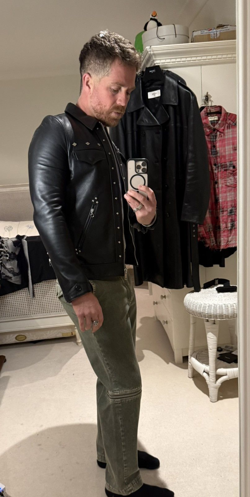 Undercover Grail Undercover leather studded trucker jacket 3 S M biker Size US M / EU 48-50 / 2 - 3 Thumbnail