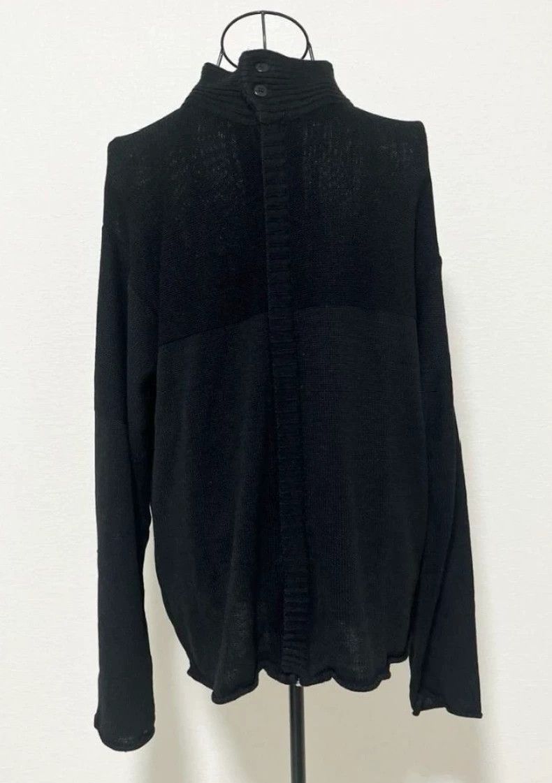 Yohji Yamamoto Yohji Yamamoto size os Black Durban turtleneck cardigan swe Size US M / EU 48-50 / 2 - 1 Thumbnail