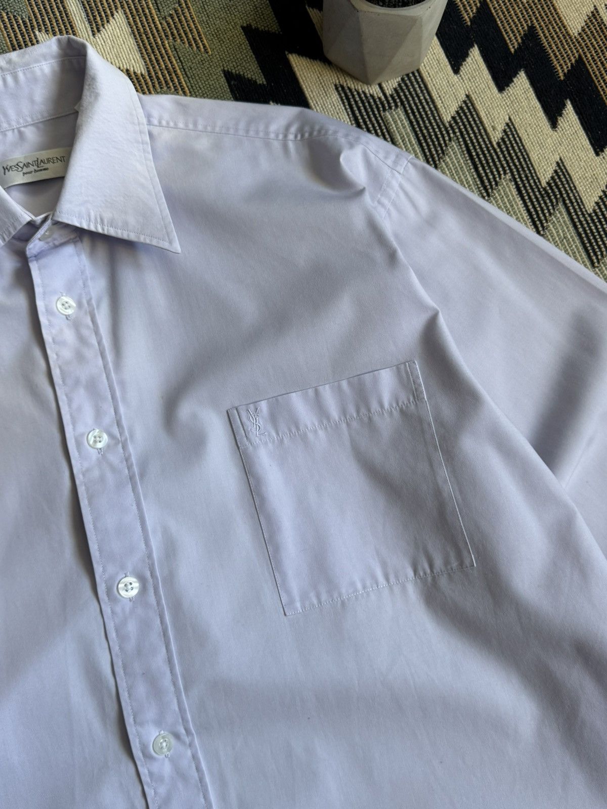 Yves Saint Laurent Vintage YSL Yves Saint Laurent Button Up Shirt Size US XL / EU 56 / 4 - 6 Thumbnail