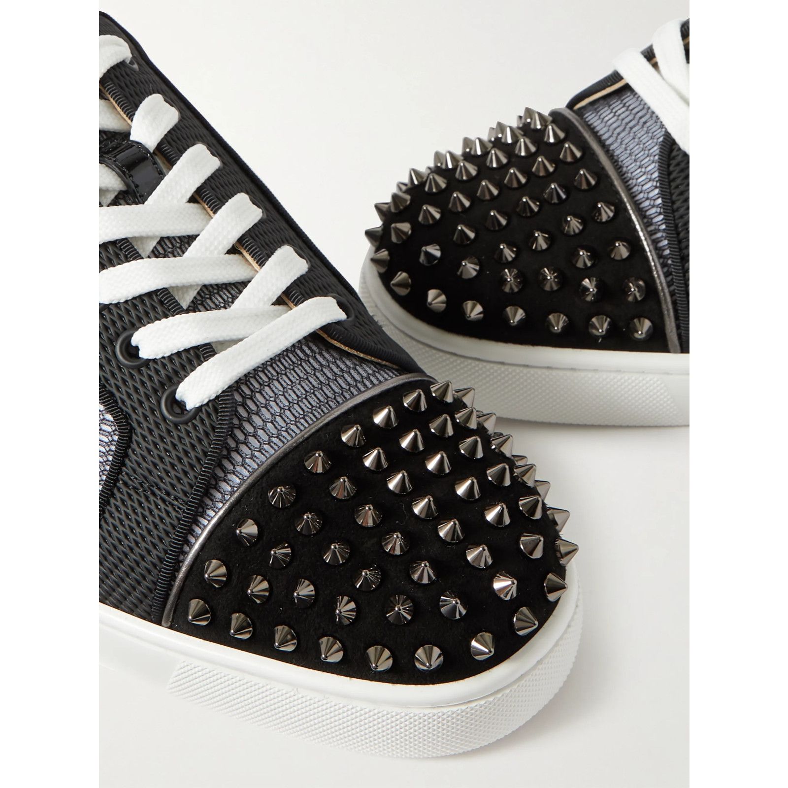 Christian Louboutin Christian Louboutin Louis Junior Spikes Orlato Flat Black Size US 13 / EU 46 - 5 Thumbnail