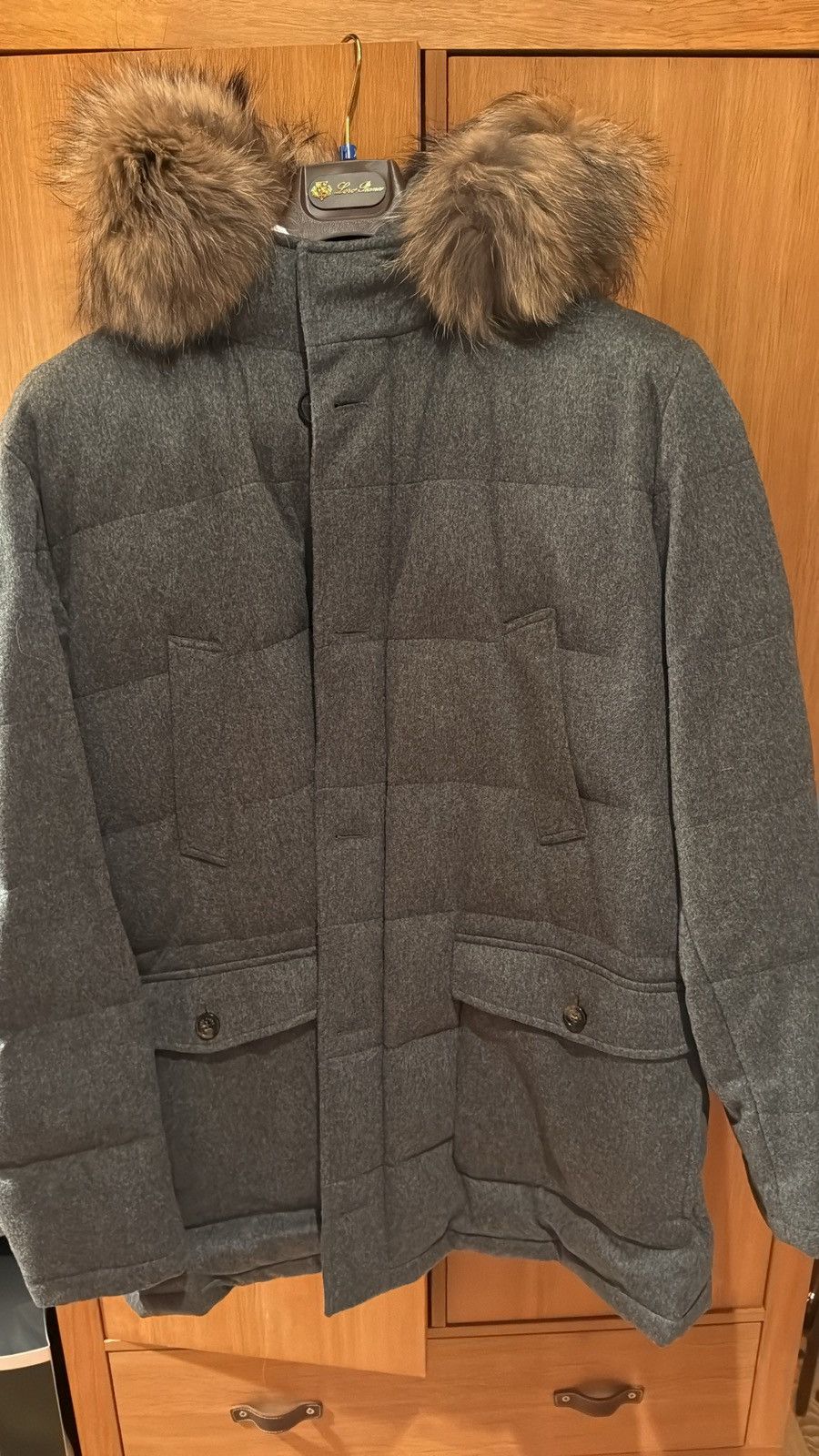 Loro Piana Loro Piana cashmere parka jacket with fur hood Size US XXL / EU 58 / 5 - 1 Thumbnail