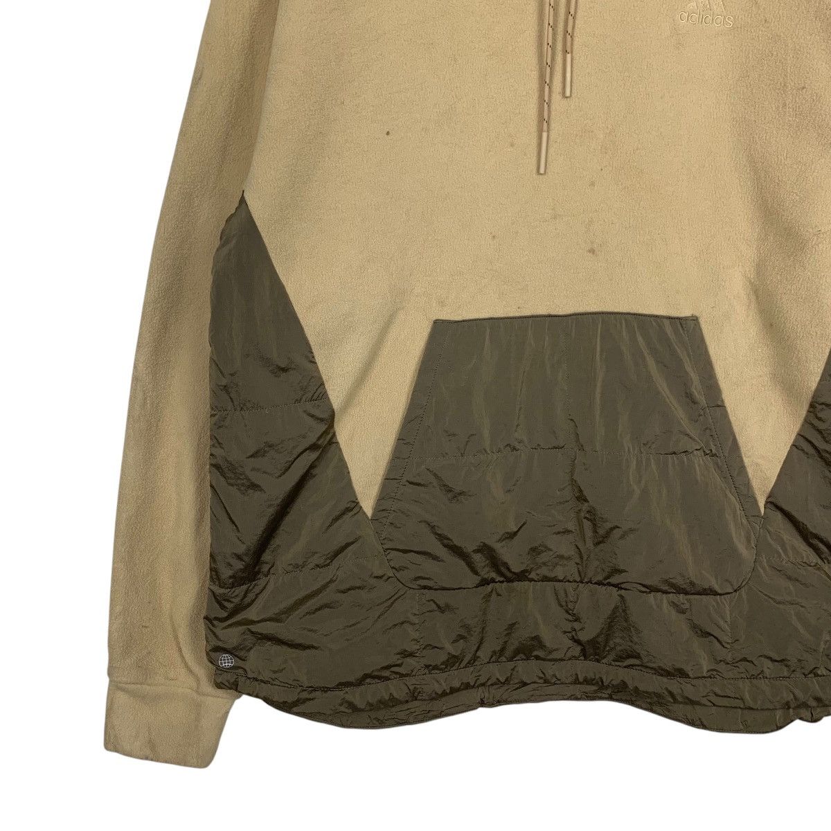 Adidas ADIDAS Small Logo Hybrid Fleece Pullover Hoodies #1616-C72 Size US L / EU 52-54 / 3 - 5 Thumbnail