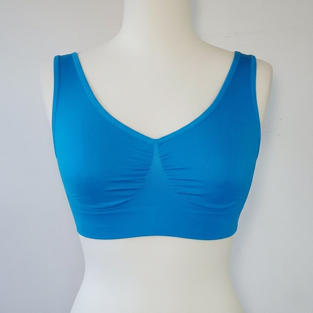 Other Freedom Size M/L NEW 3 Bras Set Pink Purple Blue Stretchy Size ONE SIZE - 3 Thumbnail