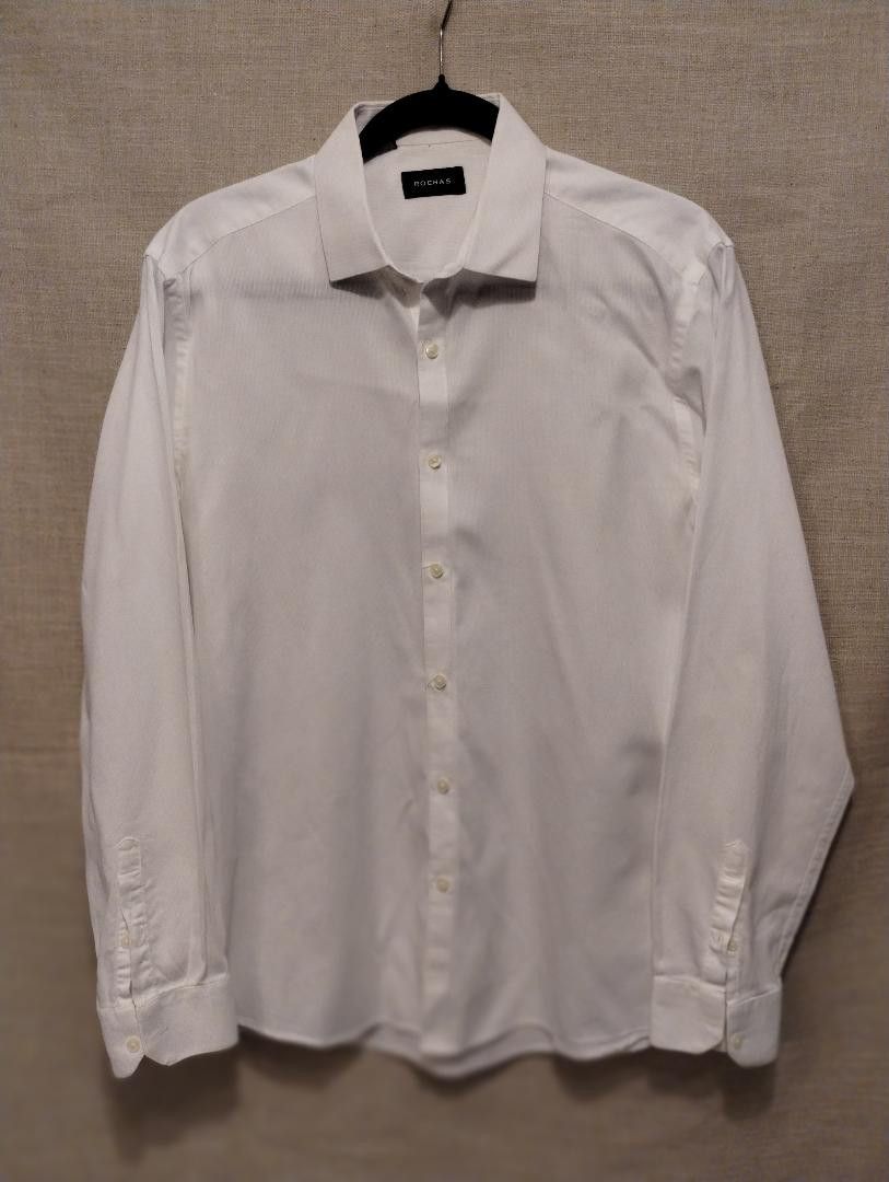 Rochas Paris Men's 100% Cotton Luxury Modern Fit Dress Shirt