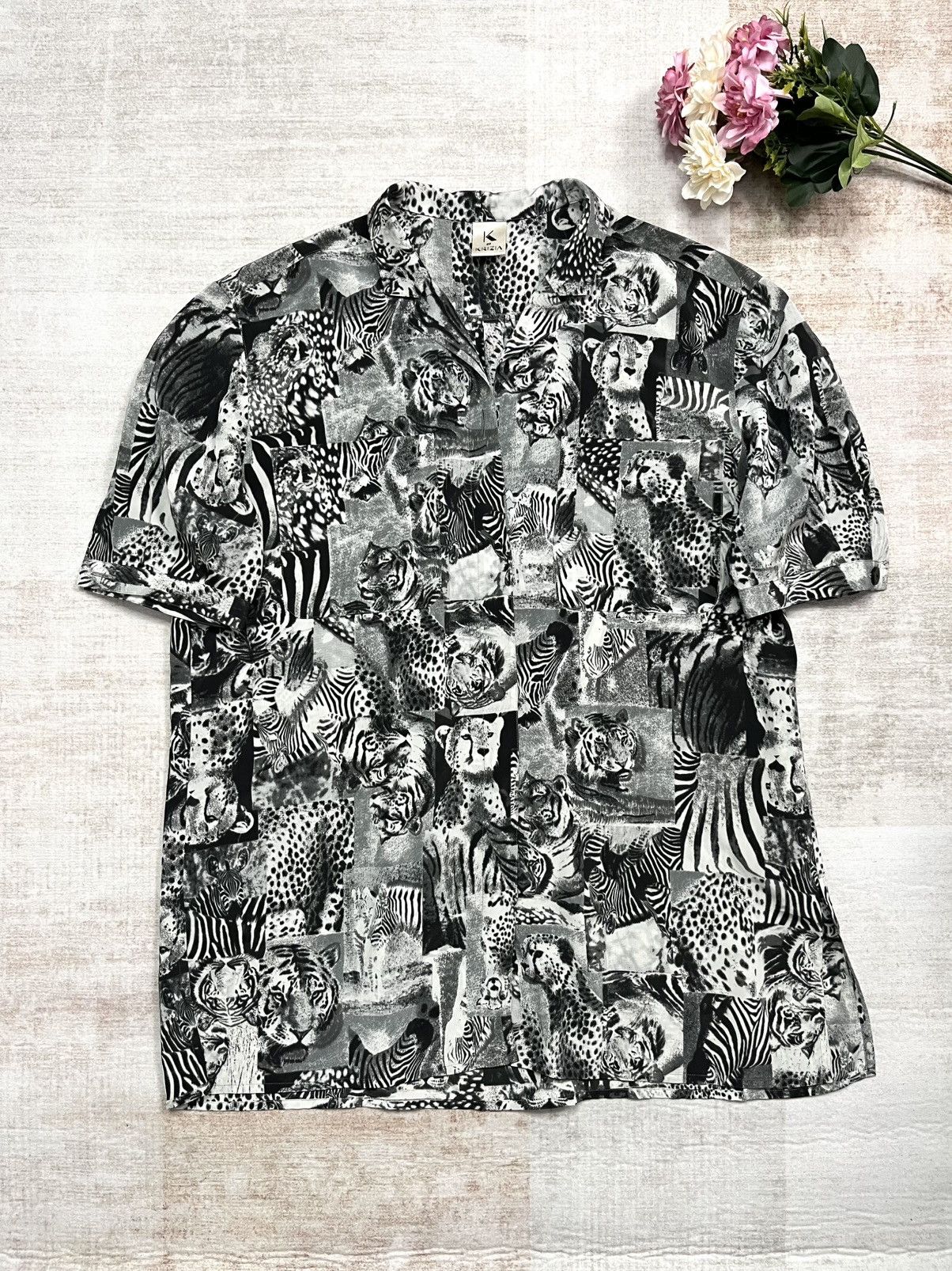 Krizia Vintage Animal Print Shirt Krizia Size XL / US 12-14 / IT 48-50 - 2 Thumbnail