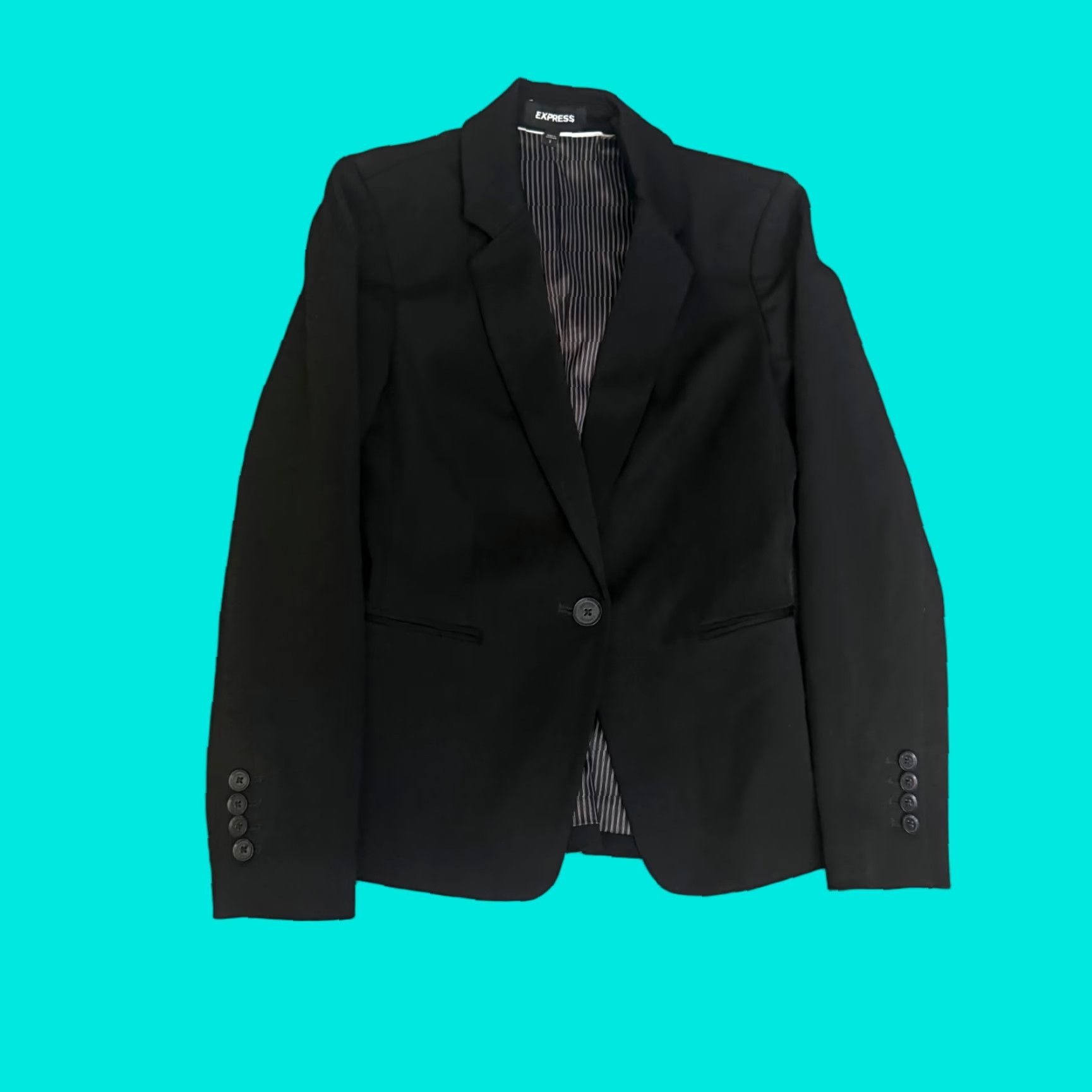 Express EXPRESS Blazer Womens Size 2 Black Adult Regular Blazer 2 Black ...