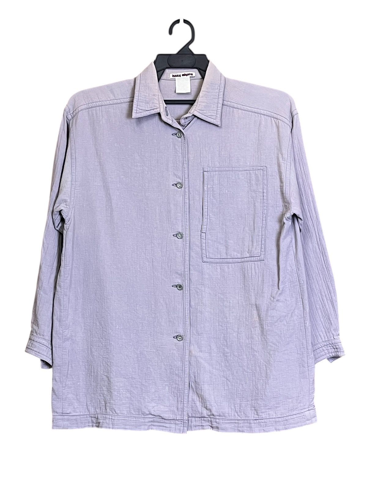 Issey Miyake Vintage ISSEY MIYAKE single pocket button ups faded shirt Size US M / EU 48-50 / 2 - 1 Thumbnail