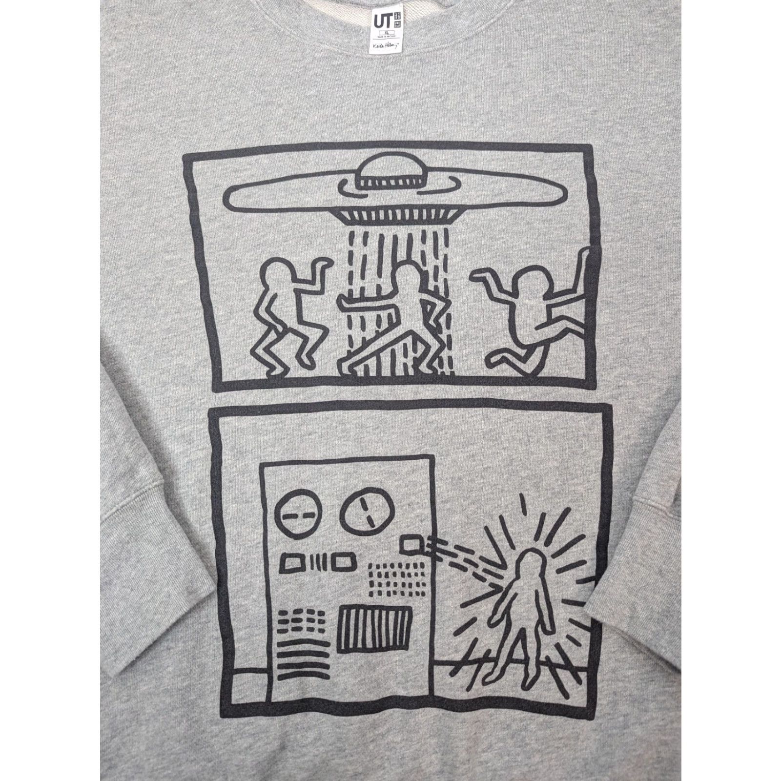 Uniqlo Uniqlo Flying Saucer Keith Haring Mens XL L/S Sweatshirt Crew Neck Graphic Print Vintage No NYC Union Jack? Size US XL / EU 56 / 4 - 7 Thumbnail