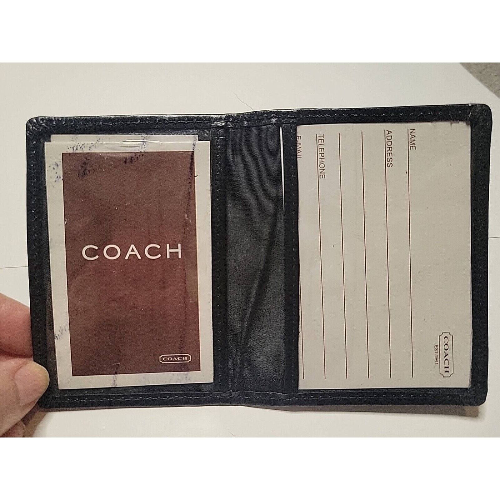 Coach COACH Black Leather Checkbook Wallet Card Case Long Bifold Size ONE SIZE - 7 Thumbnail