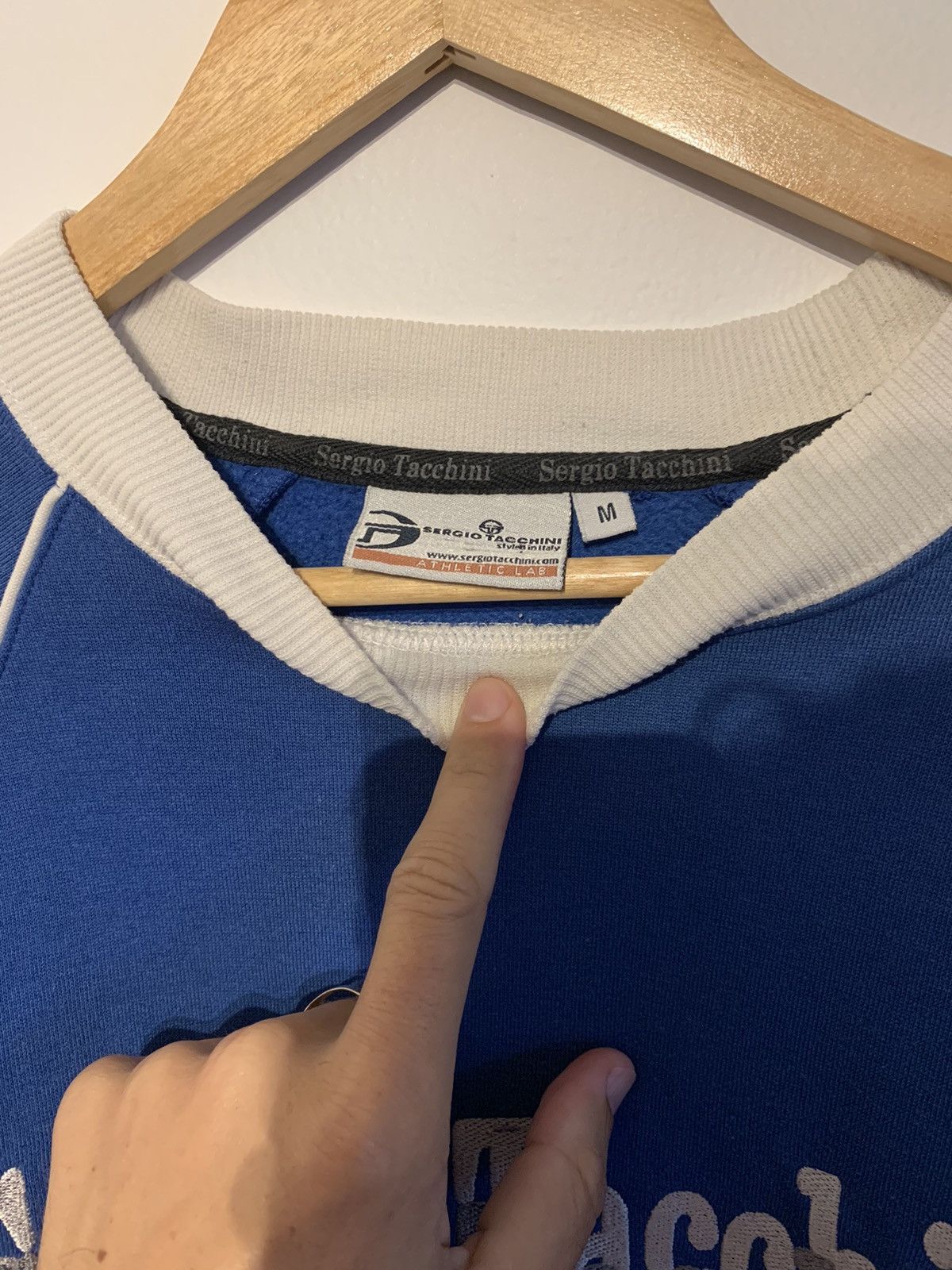 Sergio Tacchini Sergio Tachini sweat shirt vintage blue and white M Size US M / EU 48-50 / 2 - 5 Thumbnail