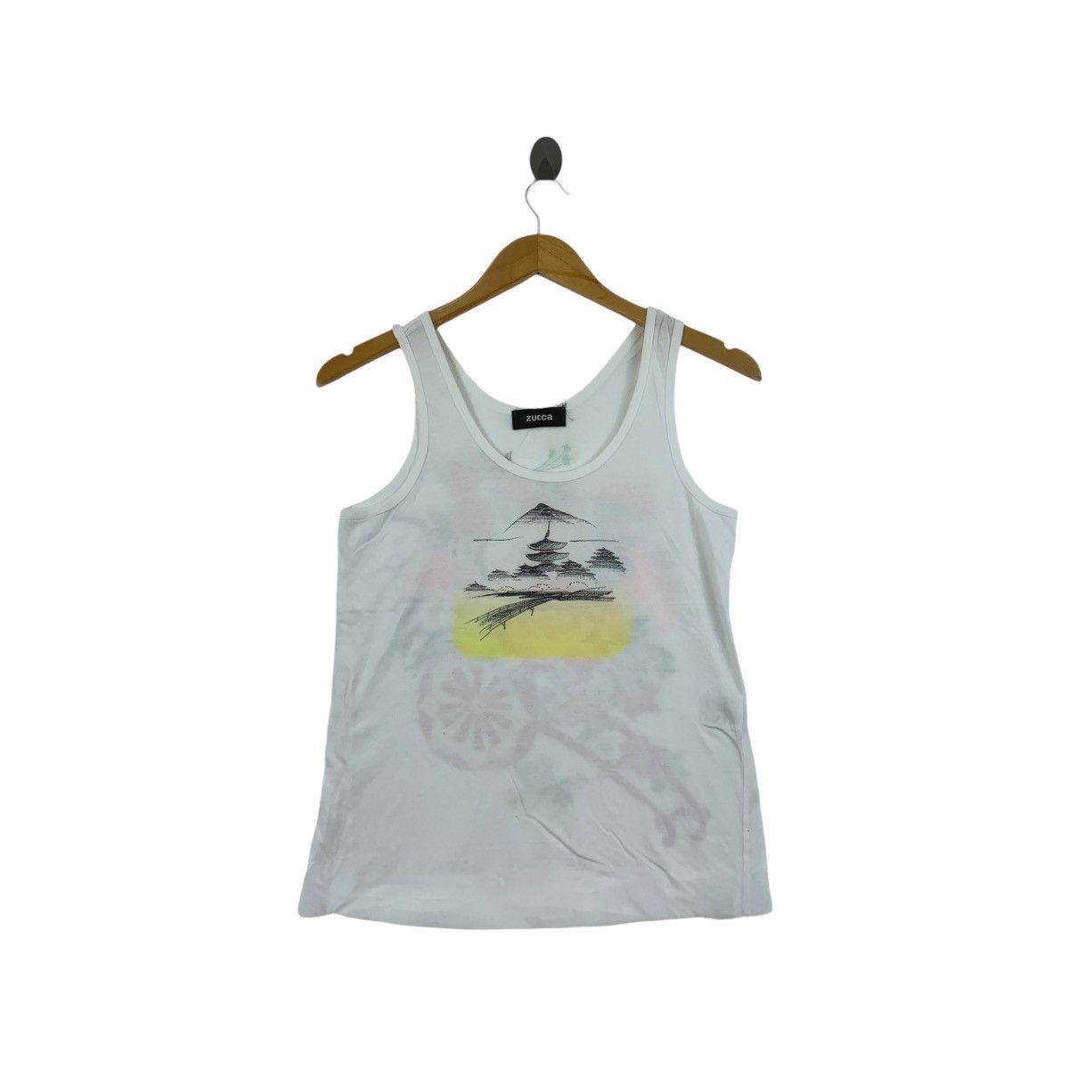 Zucca Vintage ZUCCA MADE IN JAPAN Floral Painting Cabane Tank Top Size XS / US 0-2 / IT 36-38 - 1 Thumbnail