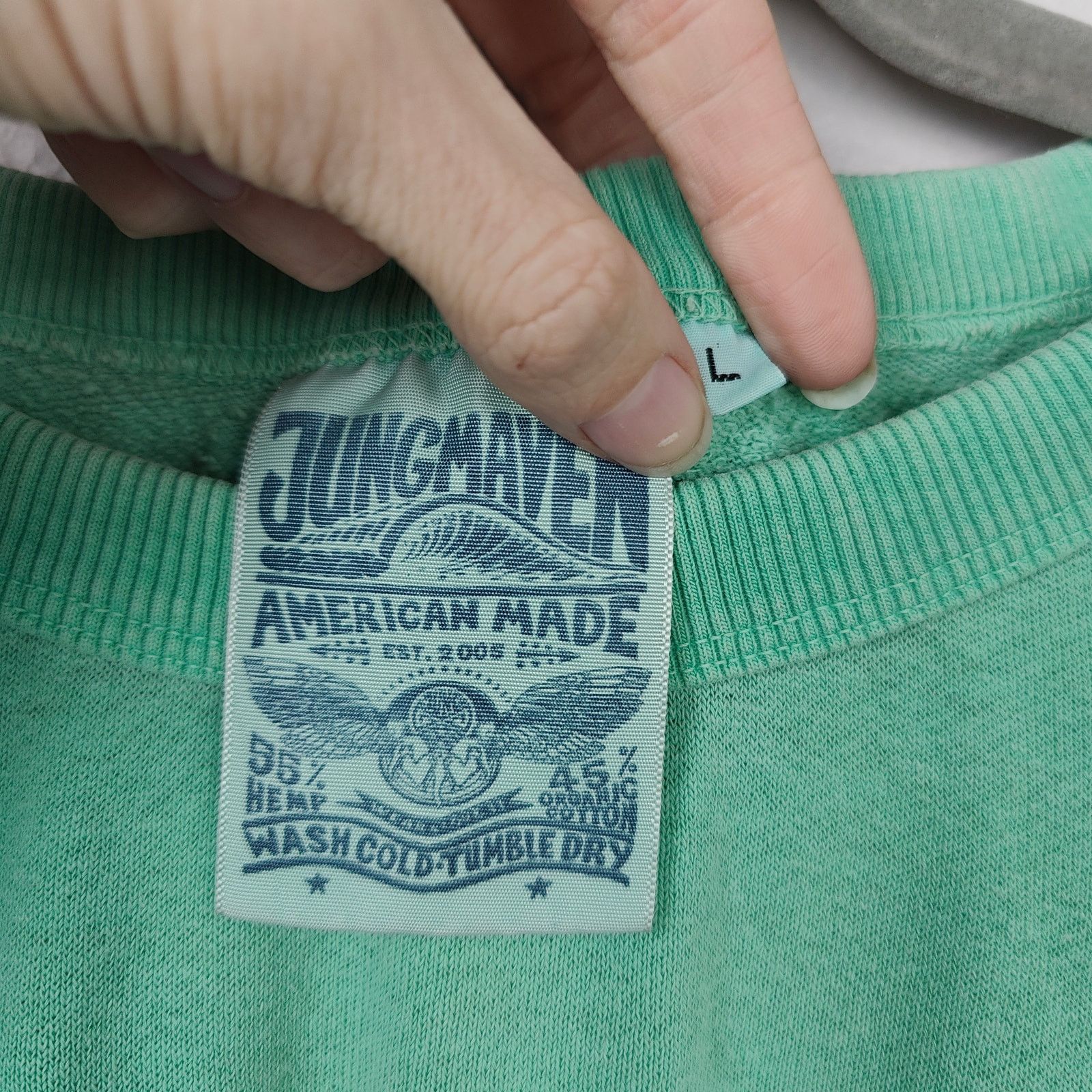 Jungmaven Jungmaven Sweatshirt Womens Large Green Hemp Organic Size L / US 10 / IT 46 - 5 Thumbnail