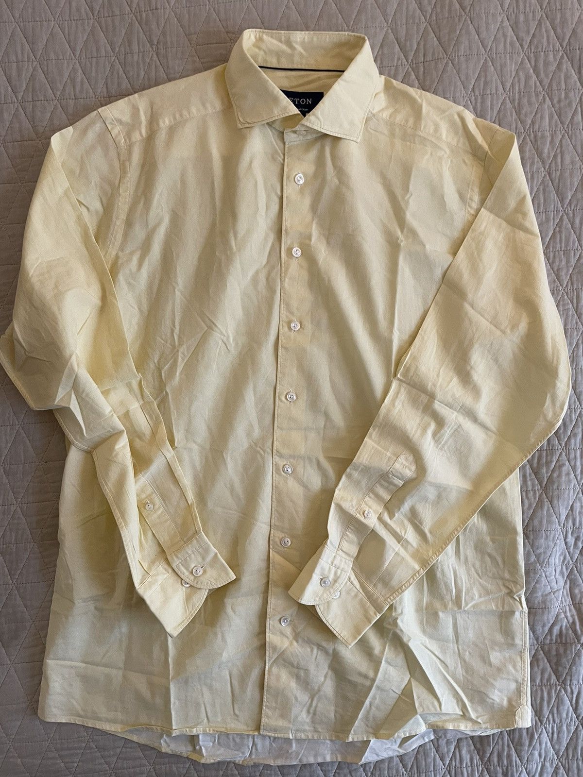 Eton Cotton-Silk Lightweight Twill Shirt Size US L / EU 52-54 / 3 - 3 Thumbnail