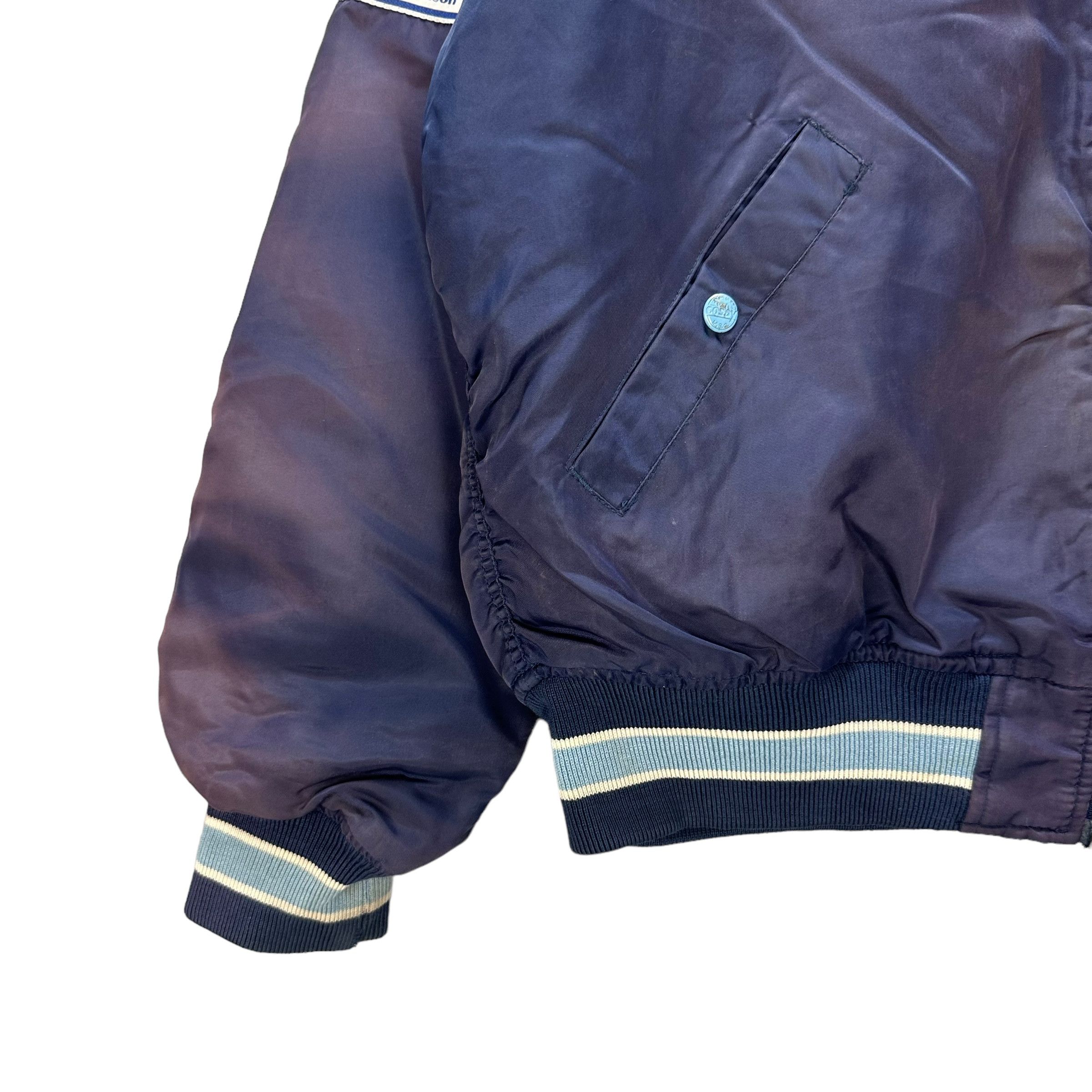 Vintage 80's COSBY MSG BIG LOGO SUN FADED BOMBER JACKET #8745-024 Size US L / EU 52-54 / 3 - 11 Thumbnail