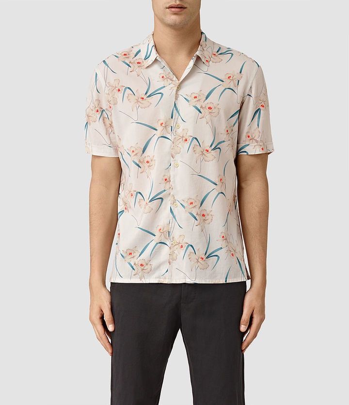 NWT Allsaints Aaru Shirt Summer Beach Hawaiian Floral