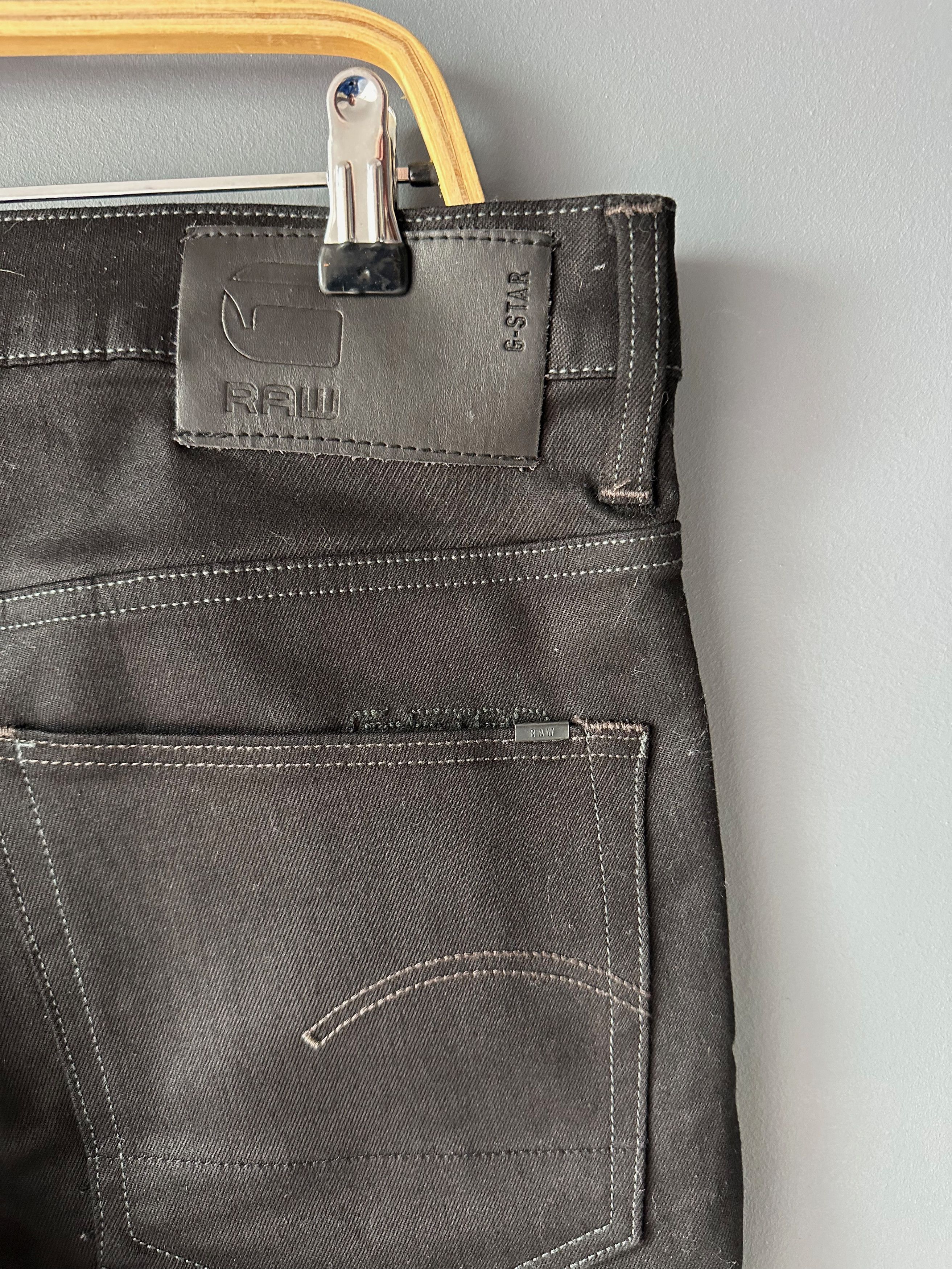 G-Star G-Star 3301 Slim Black Stretch denim jeans pants Size US 32 / EU 48 - 11 Thumbnail