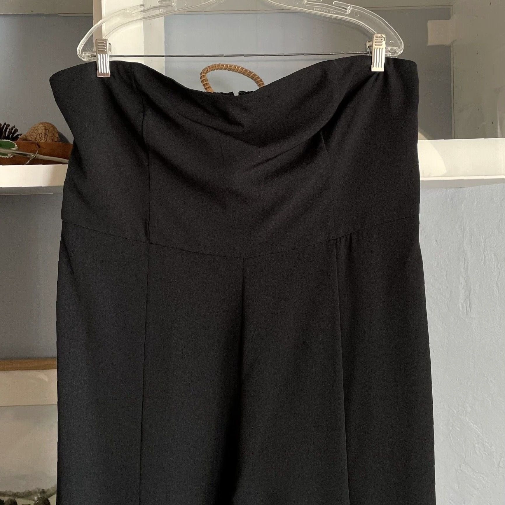 Abercrombie & Fitch Abercrombie & Fitch Strapless Split-Hem Jumpsuit Removable Straps XL Black Women One-Piece Size 40" / US 18 - 3 Thumbnail