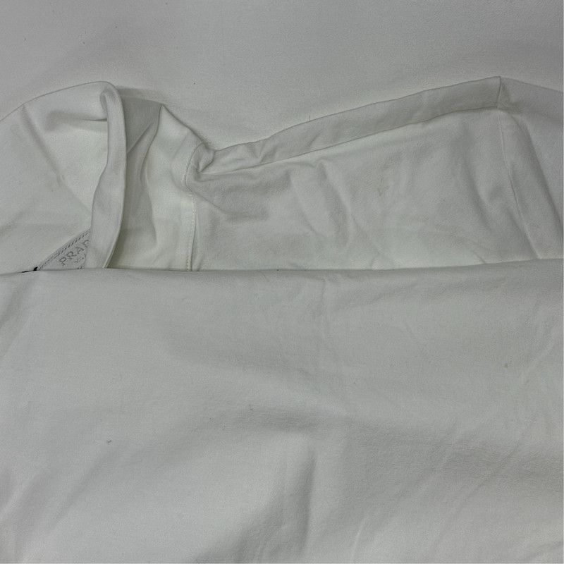 Prada Prada SS23 White Elastic Cotton Polo Shirt Size US M / EU 48-50 / 2 - 1 Thumbnail