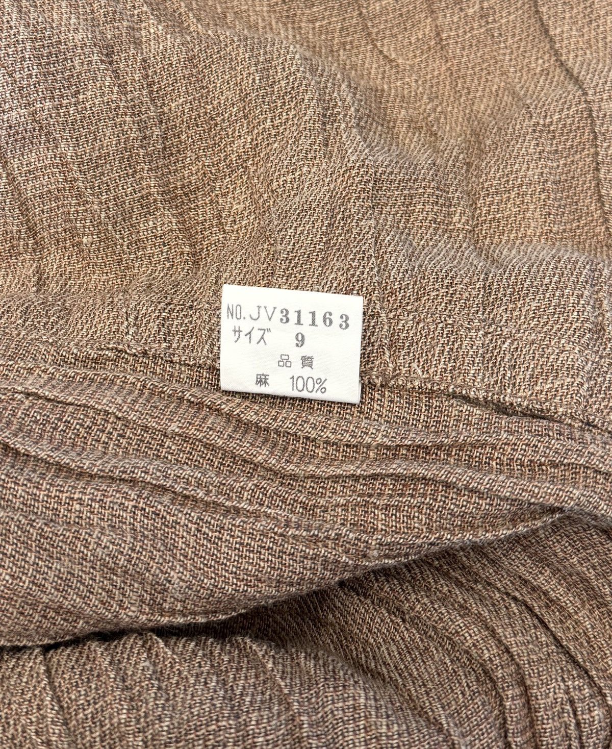 Issey Miyake × Vintage Linen Drawstring Pleated Coat from the 1980s Size XL / US 12-14 / IT 48-50 - 4 Thumbnail