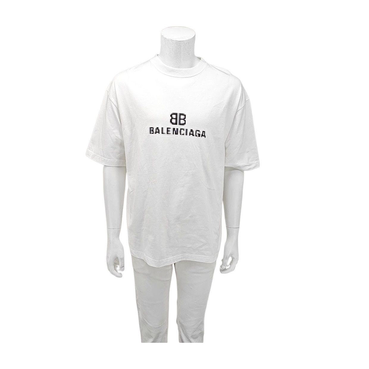Balenciaga Balenciaga Pixel Logo T-Shirt Size M Size US M / EU 48-50 / 2 - 1 Thumbnail