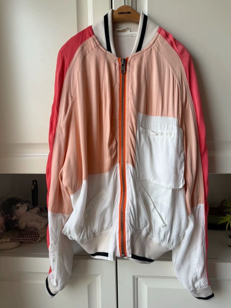 Haider Ackermann Haider Ackermann Silk pink white sports jacket Size M / US 6-8 / IT 42-44 - 3 Thumbnail