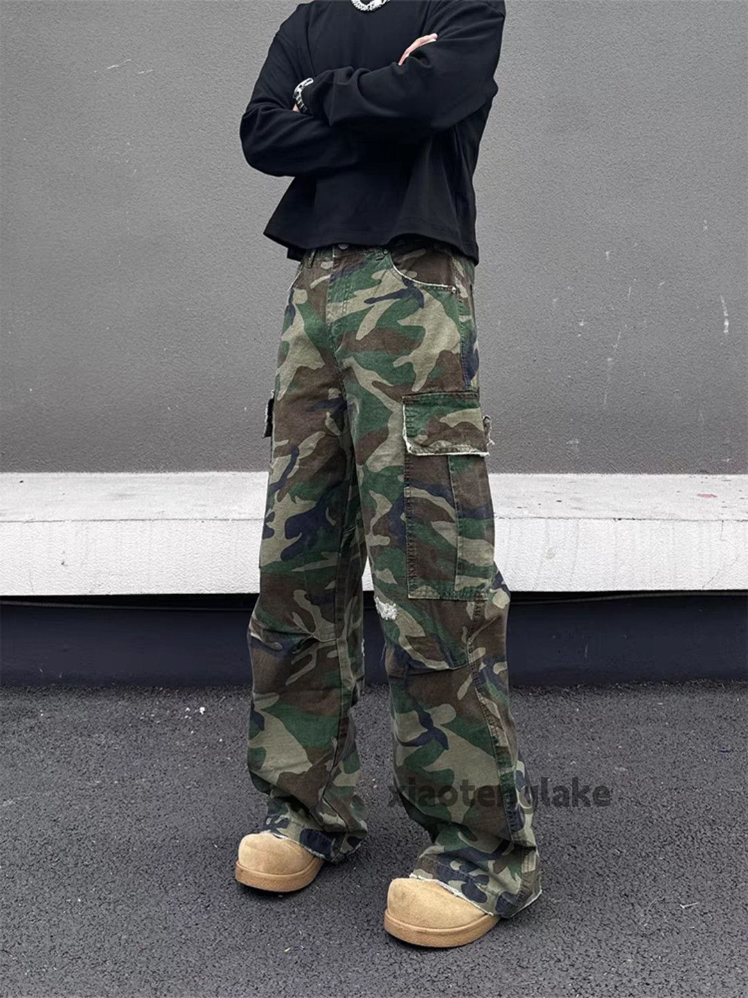 Designer × Japanese Brand × Vintage utility military outdoor tactical flared camo cargo pants Size US 30 / EU 46 - 4 Thumbnail