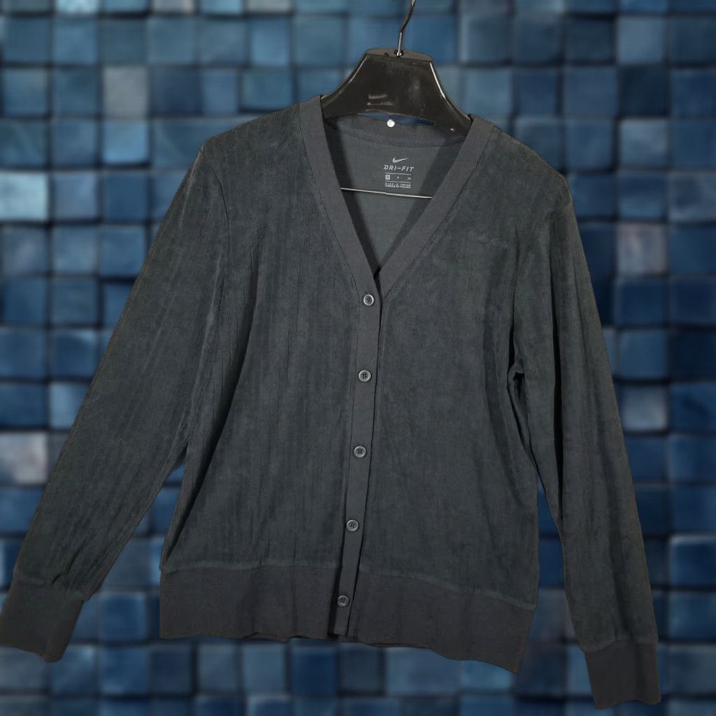 Nike Nike Golf Women’s Small Cardigan Sweater Unreleased NEW Sample Ribbed Script Care Sporty Classic Casual Business Size S / US 4 / IT 40 - 1 Thumbnail