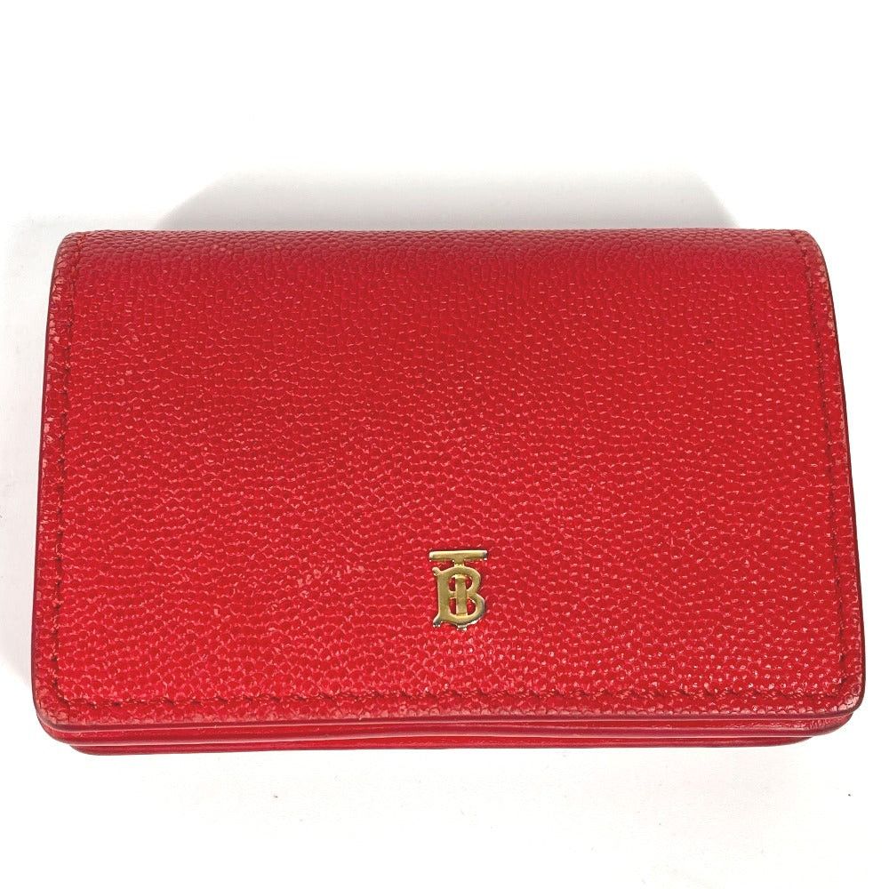 Burberry Burberry Tb Wallet Compact Bi-Fold Leather Women Red Size ONE SIZE - 1 Thumbnail