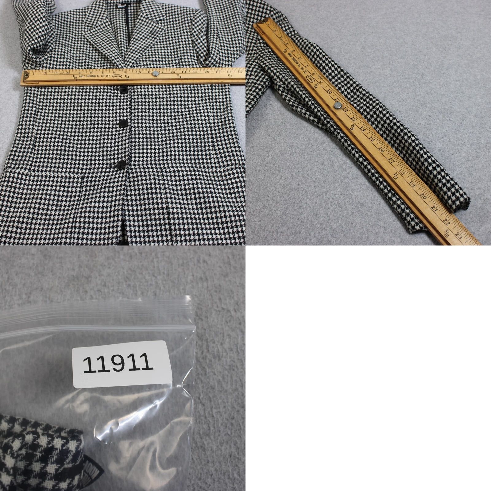 The Kooples VINTAGE The Kooples Blazer Women 38 EU 6 US Black Houndstooth Jacket Academia Heritage Size XS / US 0-2 / IT 36-38 - 8 Thumbnail