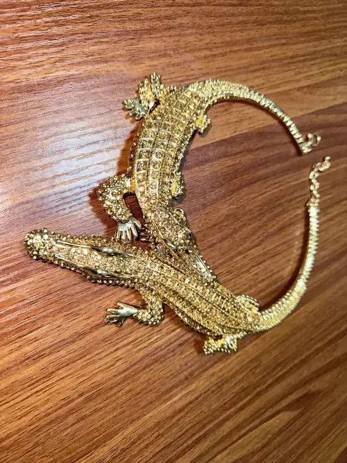 Other Full Crystal Crocodile Necklace Size ONE SIZE - 2 Thumbnail