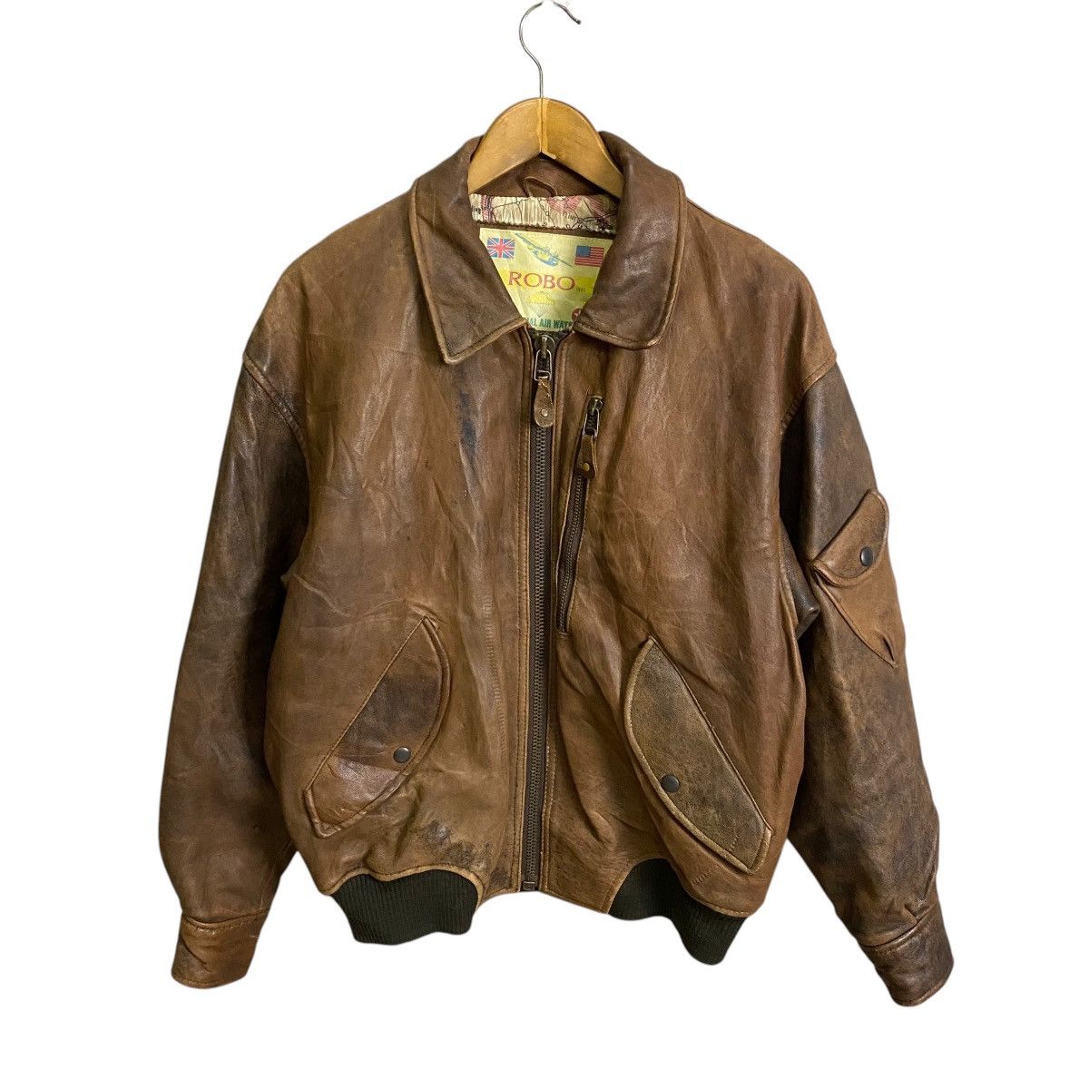 Japanese Brand Vintage A2 ROBO leather jacket Size US M / EU 48-50 / 2 - 1 Thumbnail