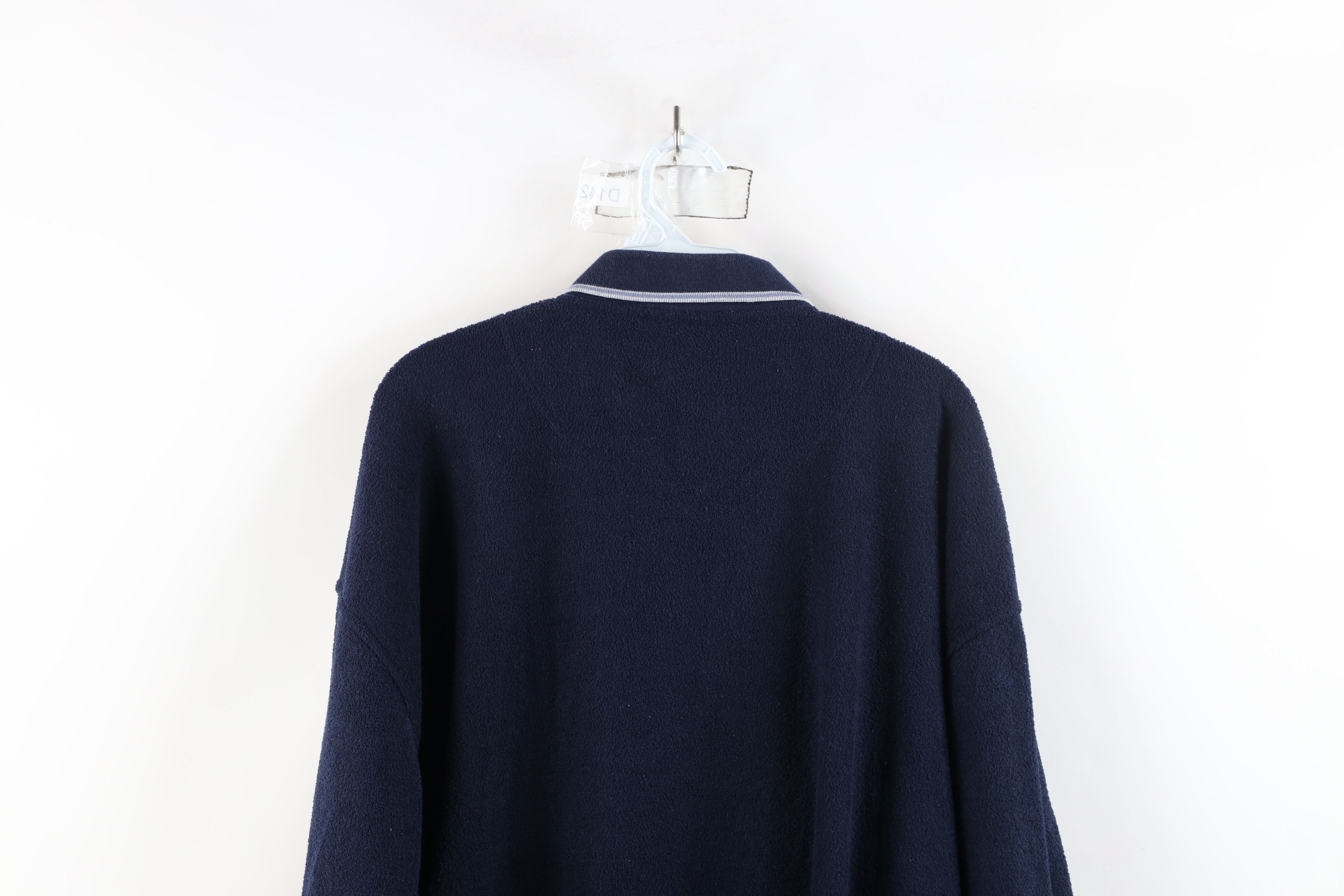 Vintage Vintage 90s Streetwear Terry Cloth Collared Sweatshirt Blue Size US XXL / EU 58 / 5 - 13 Thumbnail