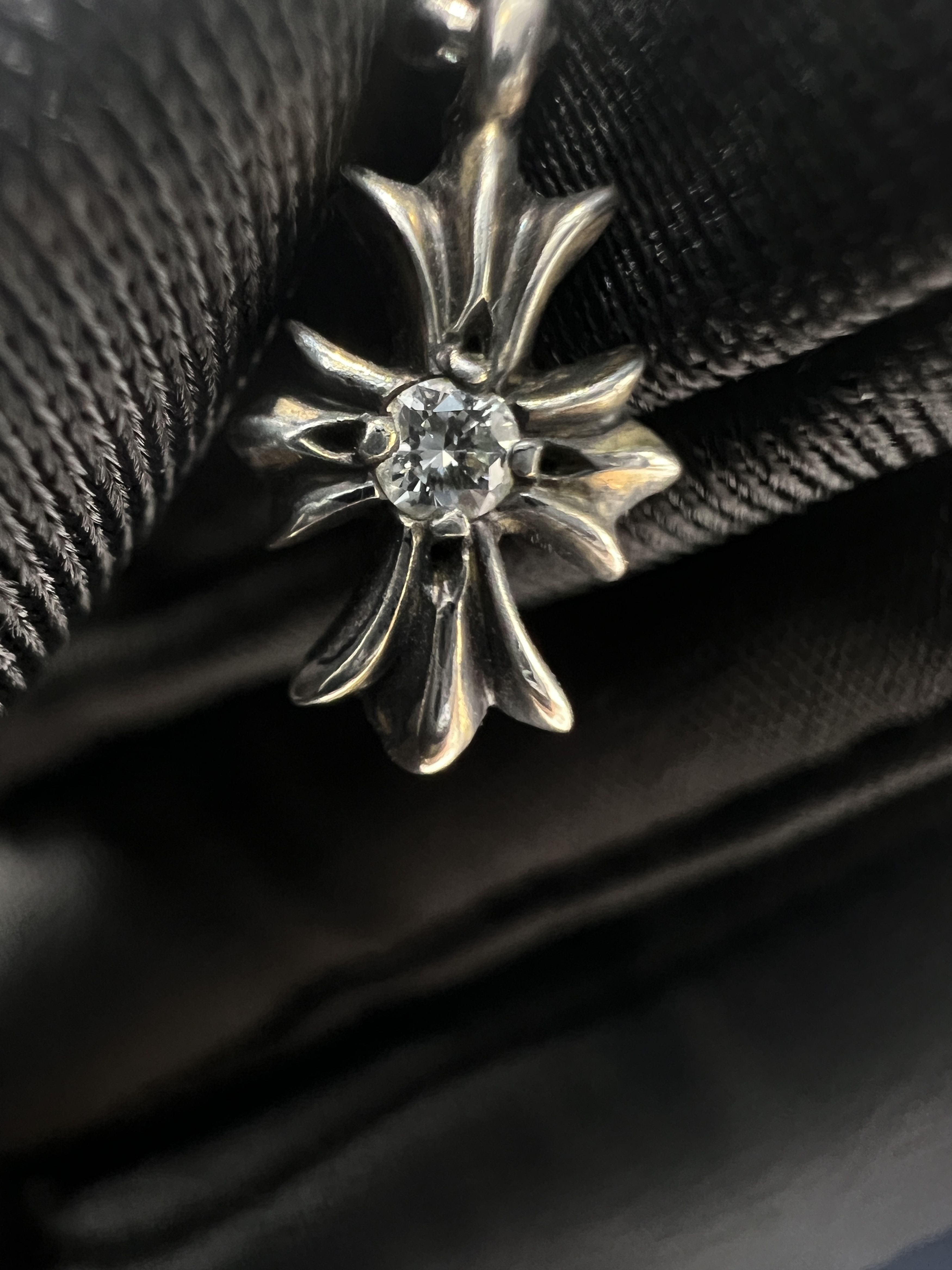 Chrome Hearts Chrome Hearts Tiny-E Pave A Diamond Drop Earring Size ONE SIZE - 10 Thumbnail