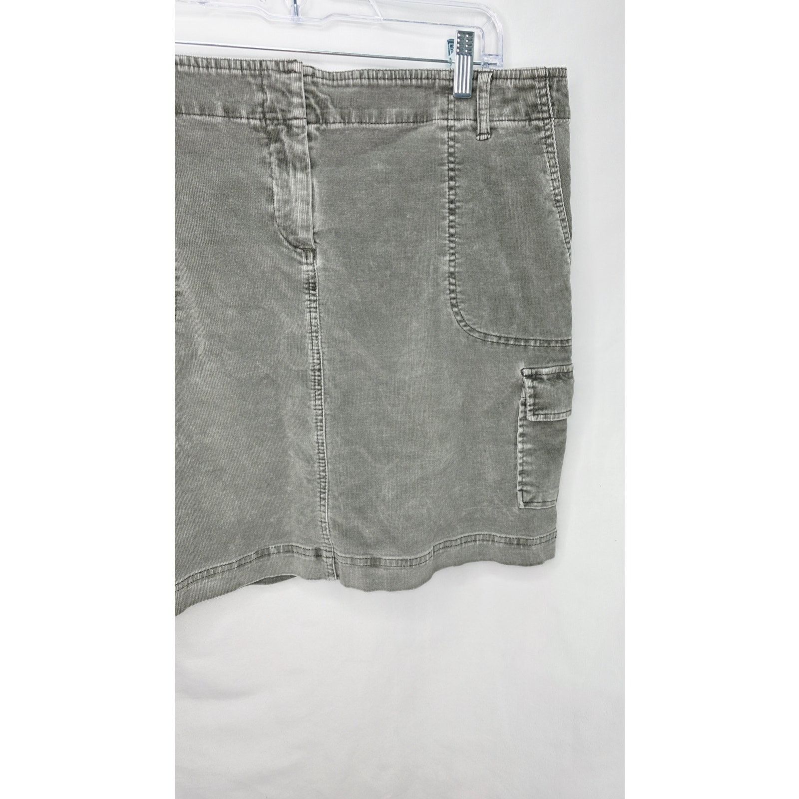 Other J Jill Gray Corduroy Utility Cargo Skirt Size 14 Gorpcore Size 37" - 4 Thumbnail
