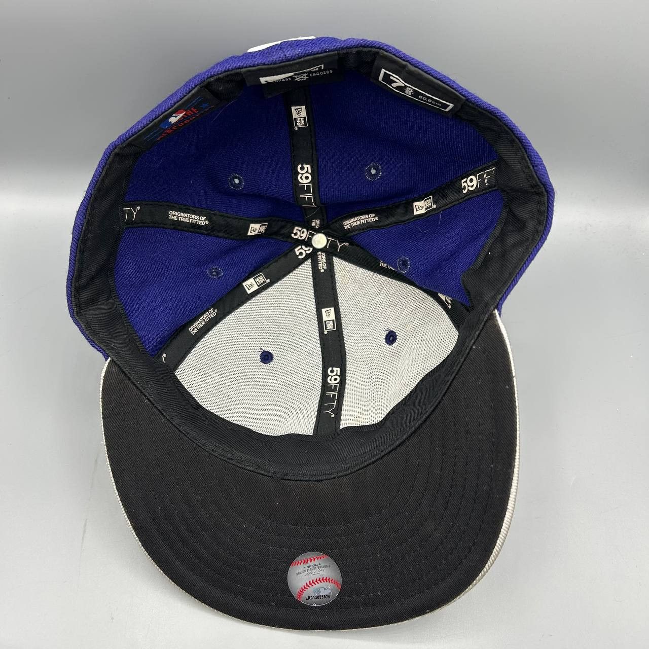 New Era Los Angeles LA Dodgers Hat Men 7 5/8 Blue MLB Fitted Cap Size ONE SIZE - 2 Thumbnail