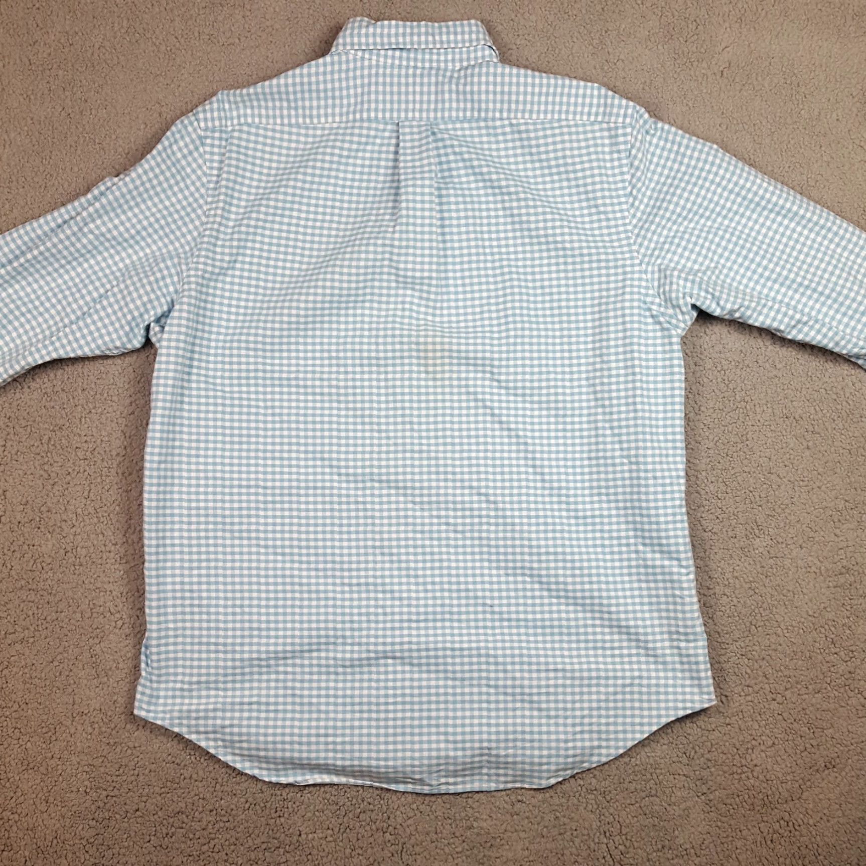 Ralph Lauren VINTAGE Ralph Lauren Blue Plaid Button-Up Dress Shirt XL Long Sleeve Collared Preppy Mens 90s Size 46R - 5 Thumbnail